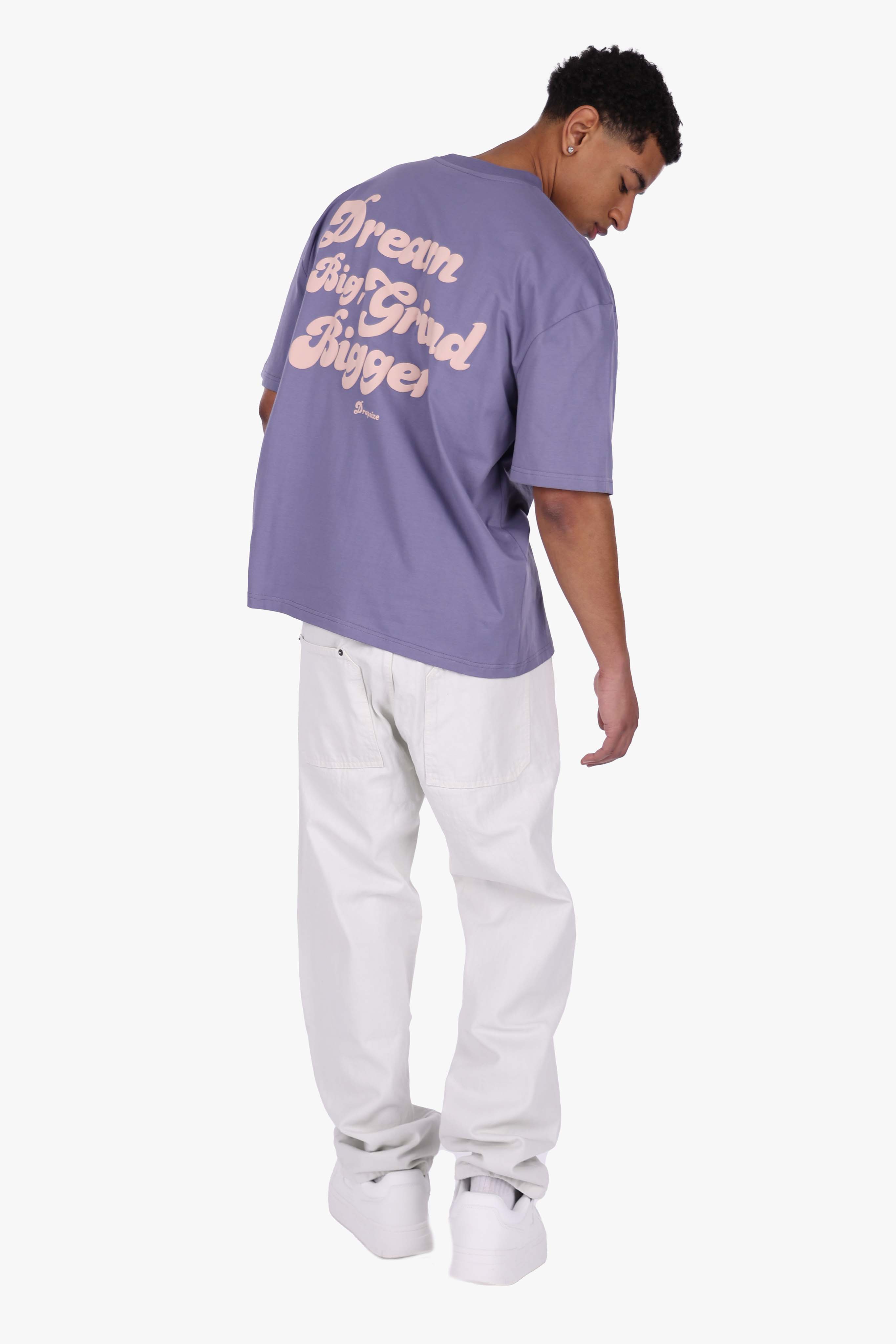 HEAVY OVERSIZED DREAM AND GRIND T-SHIRT BLUE GRANITE