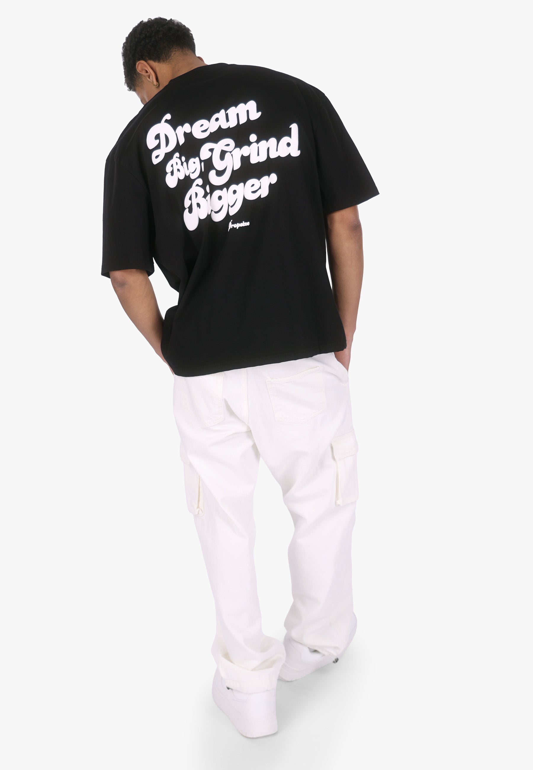 HEAVY OVERSIZED DREAM AND GRIND T-SHIRT BLACK