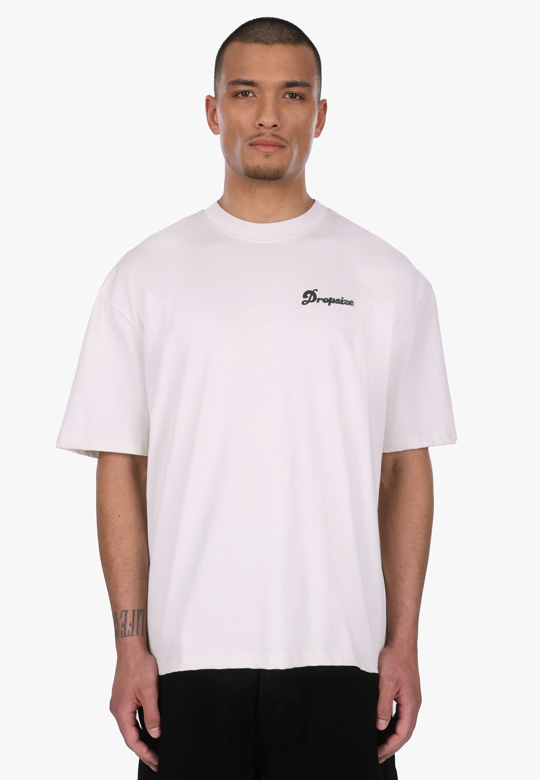 HEAVY OVERSIZED DREAM AND GRIND T-SHIRT LIGHT GREY