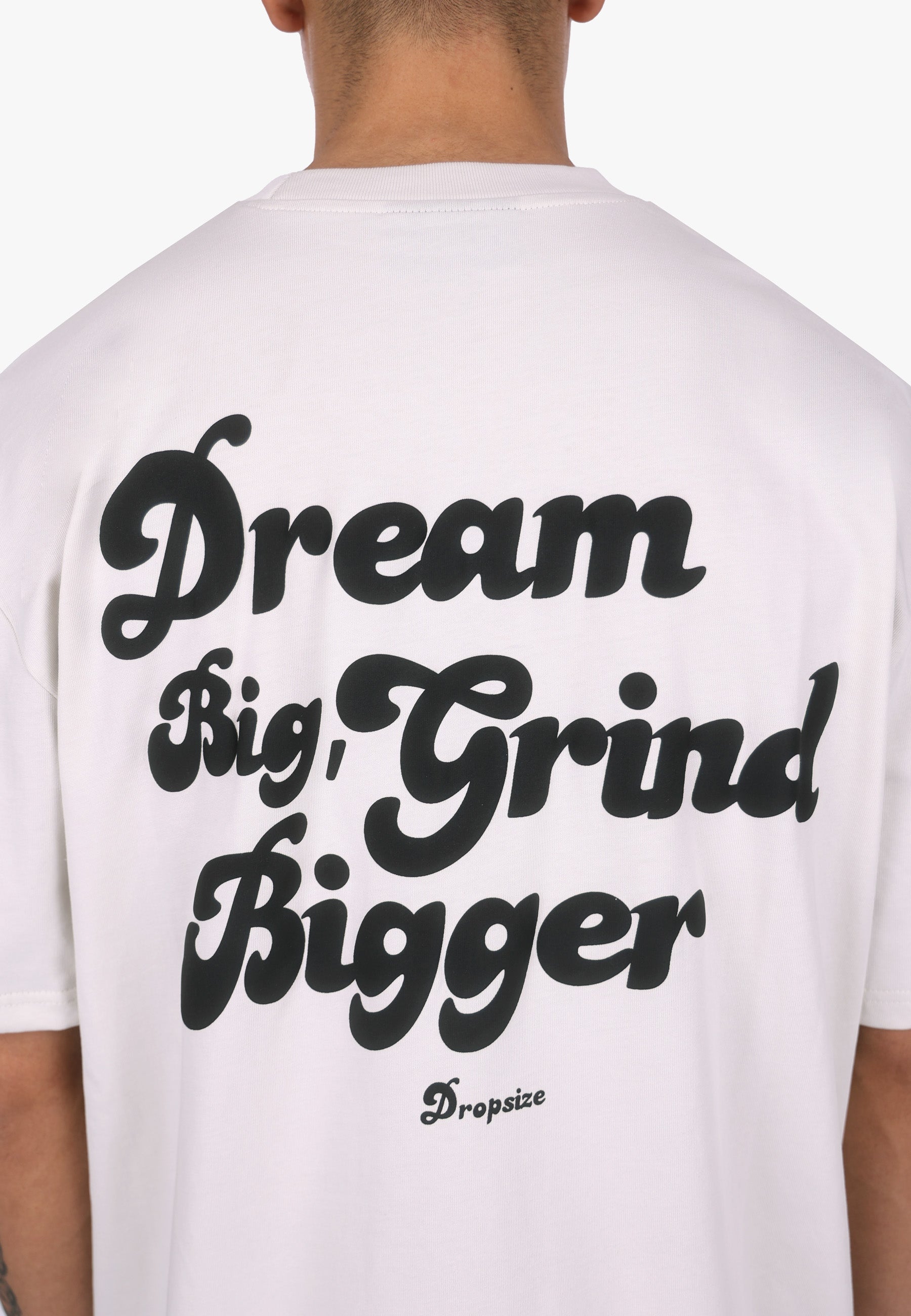 HEAVY OVERSIZED DREAM AND GRIND T-SHIRT LIGHT GREY