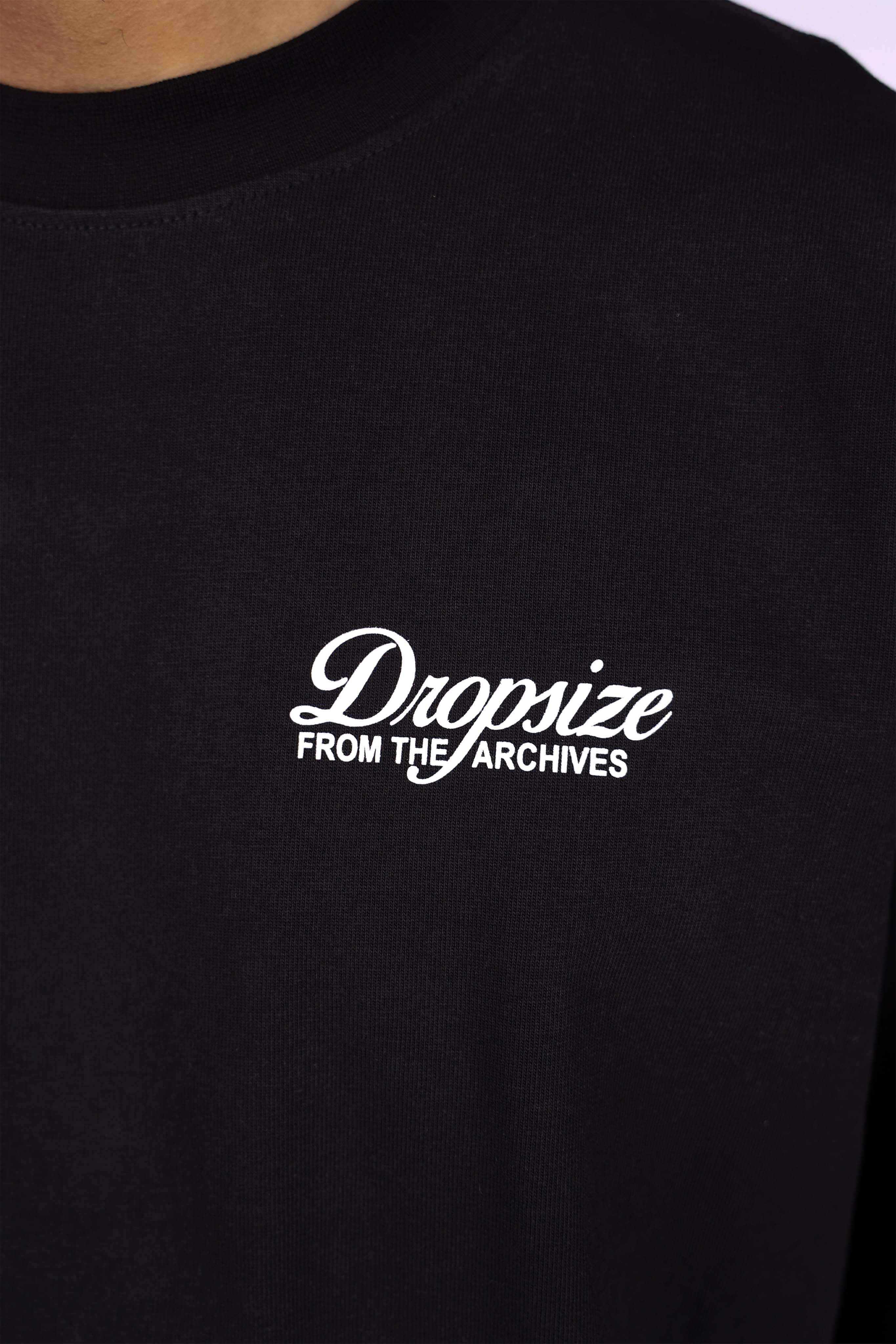 HEAVY OVERSIZE DOUBLE ARM T-SHIRT BLACK