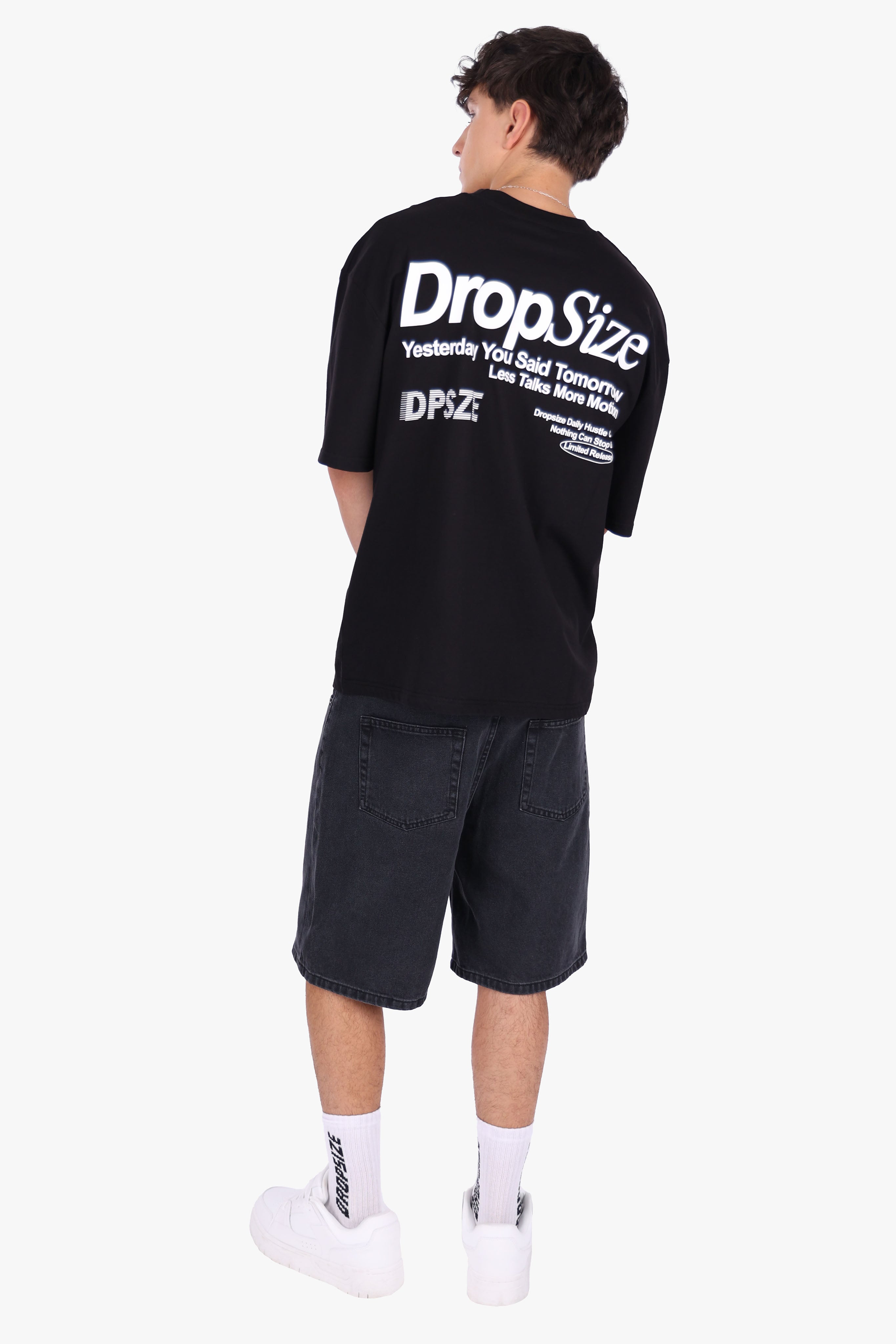 HEAVY OVERSIZE YESTERDAY T-SHIRT BLACK
