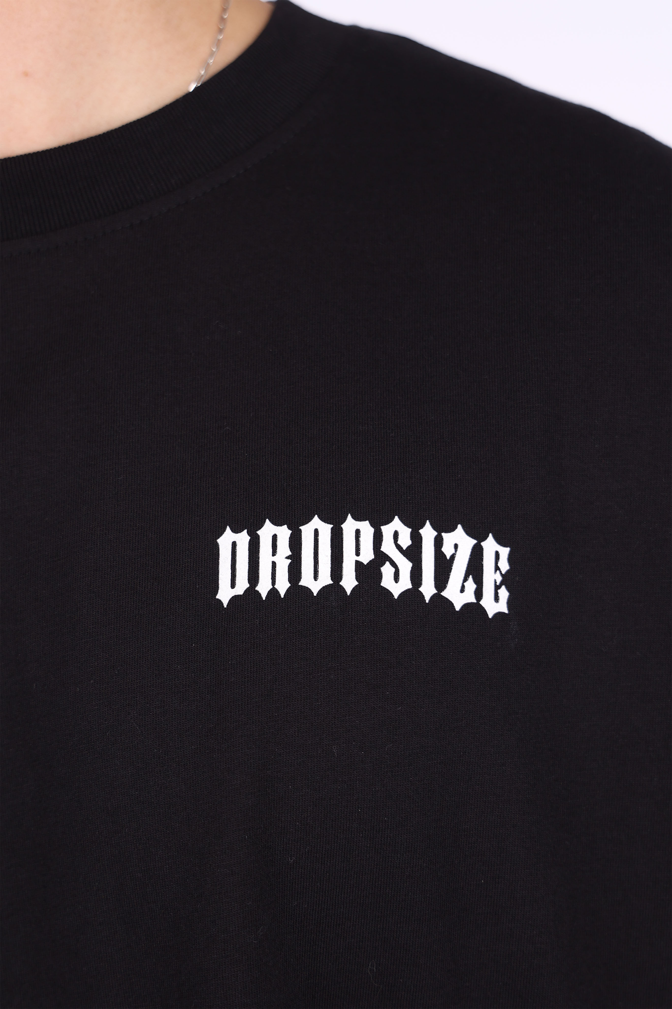 HEAVY OVERSIZE BIG PRINT T-SHIRT BLACK