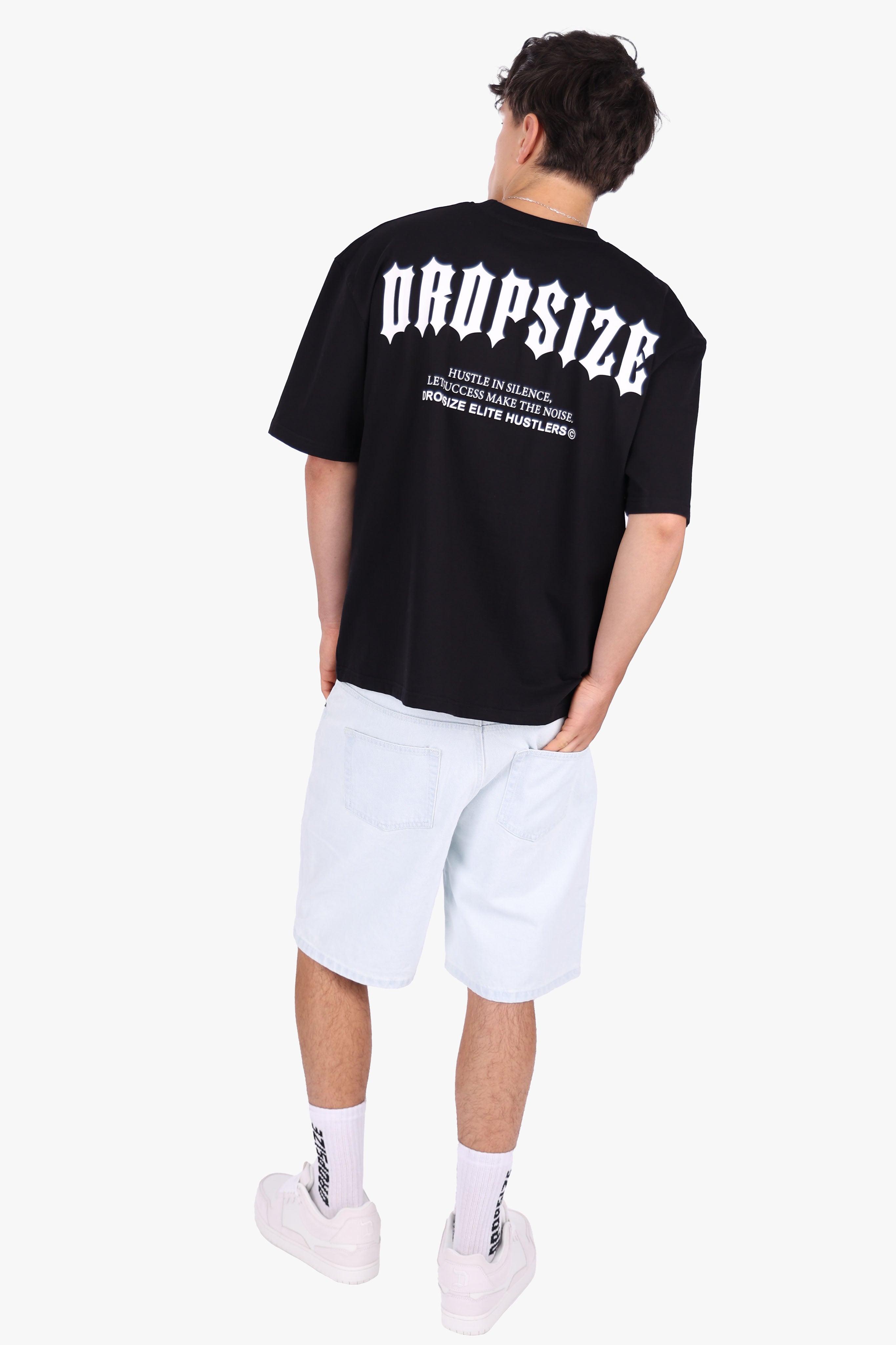 HEAVY OVERSIZE BIG PRINT T-SHIRT BLACK