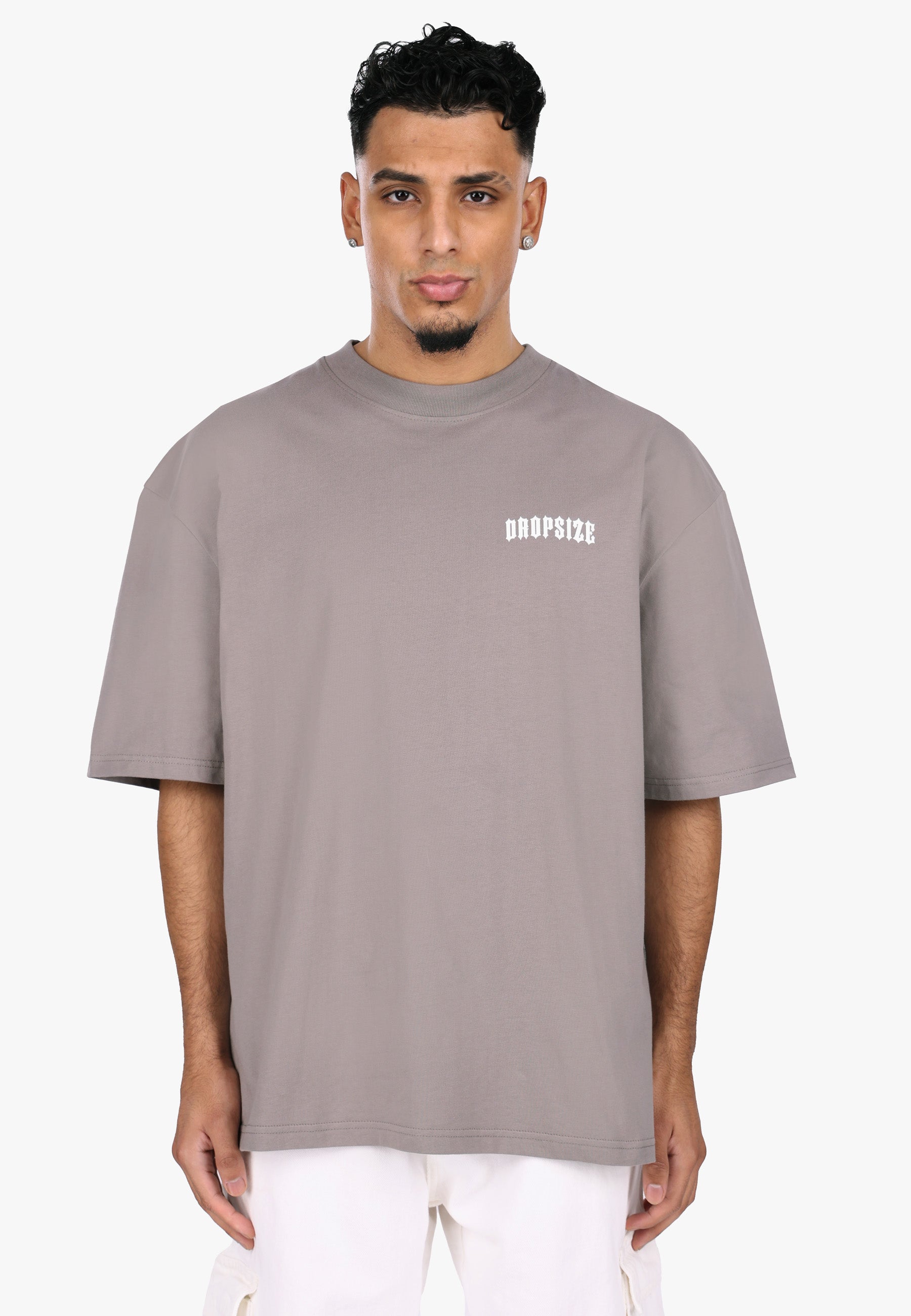 HEAVY OVERSIZE BIG PRINT T-SHIRT DRIFTWOOD