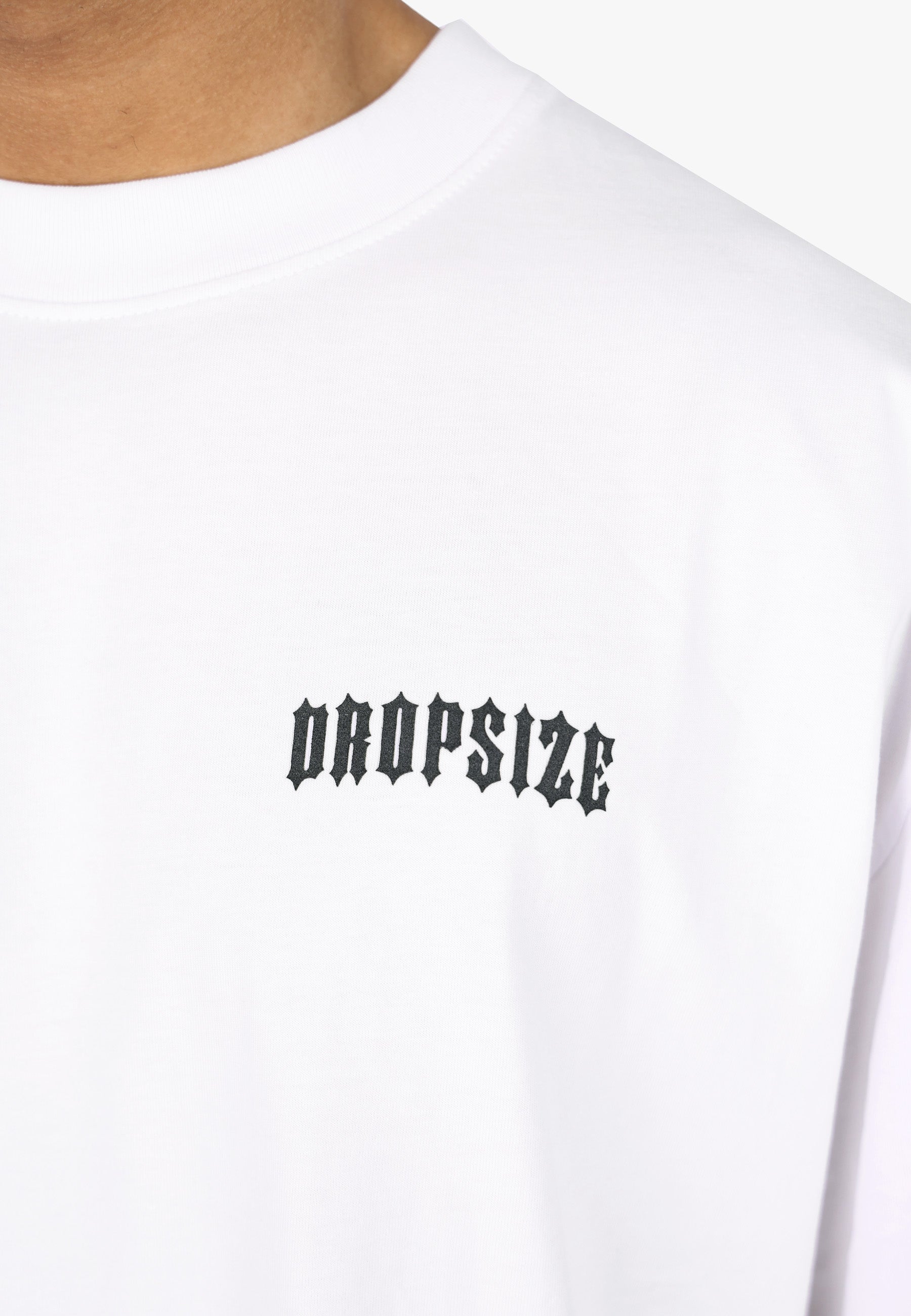 HEAVY OVERSIZE BIG PRINT T-SHIRT WHITE