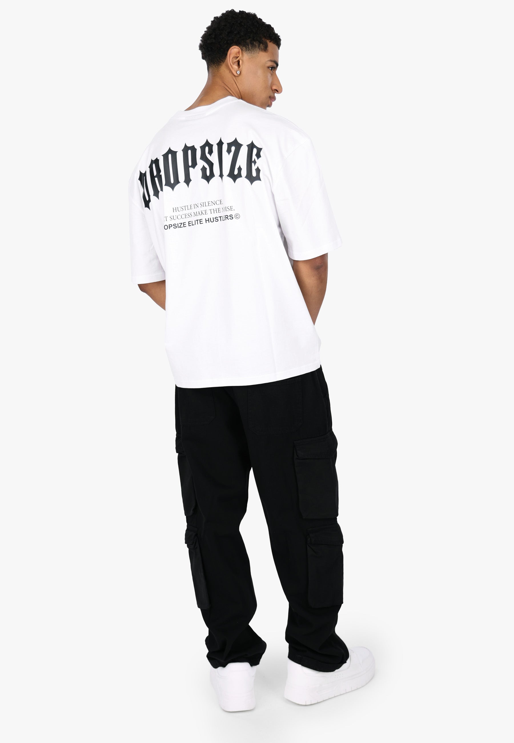 HEAVY OVERSIZE BIG PRINT T-SHIRT WHITE