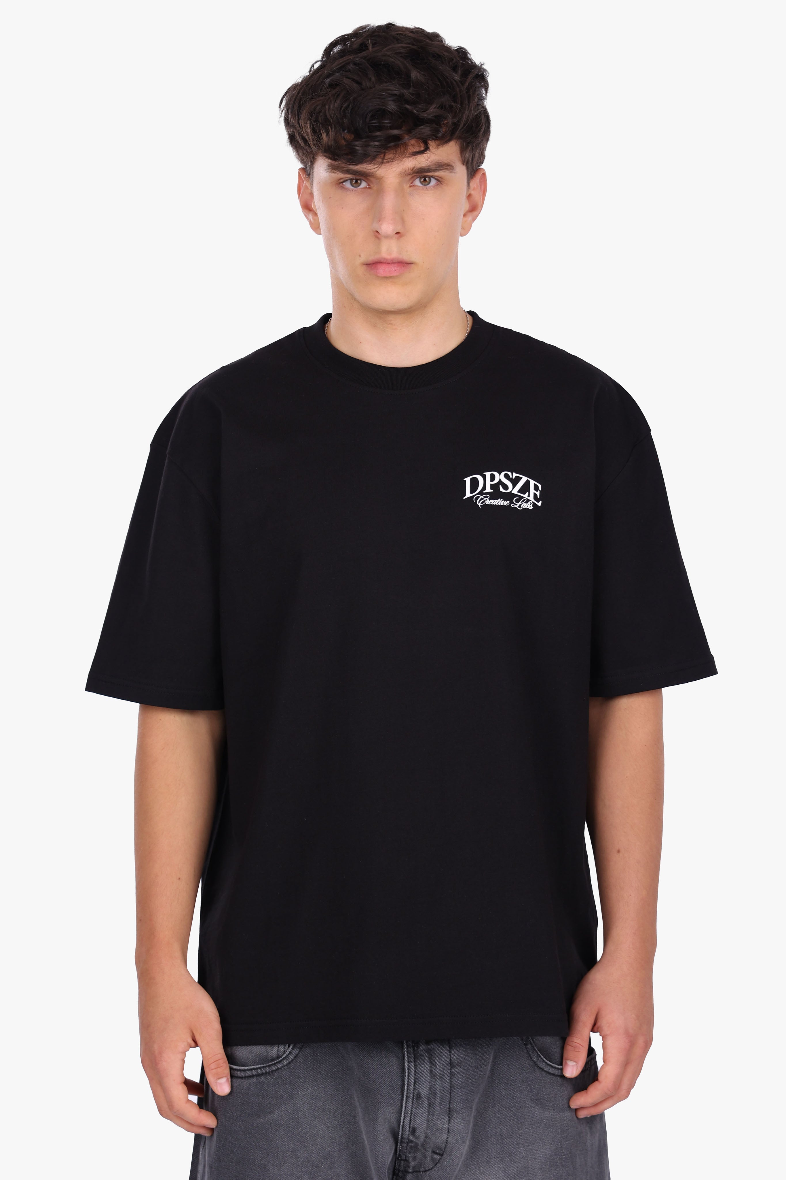 HEAVY OVERSIZE DPSZE BACKPRINT T-SHIRT BLACK