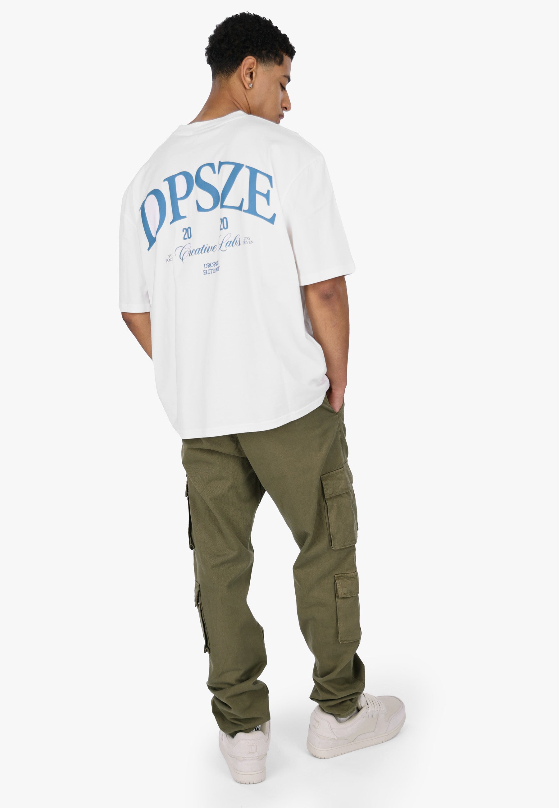 HEAVY OVERSIZE DPSZE BACKPRINT T-SHIRT CREAM WHITE