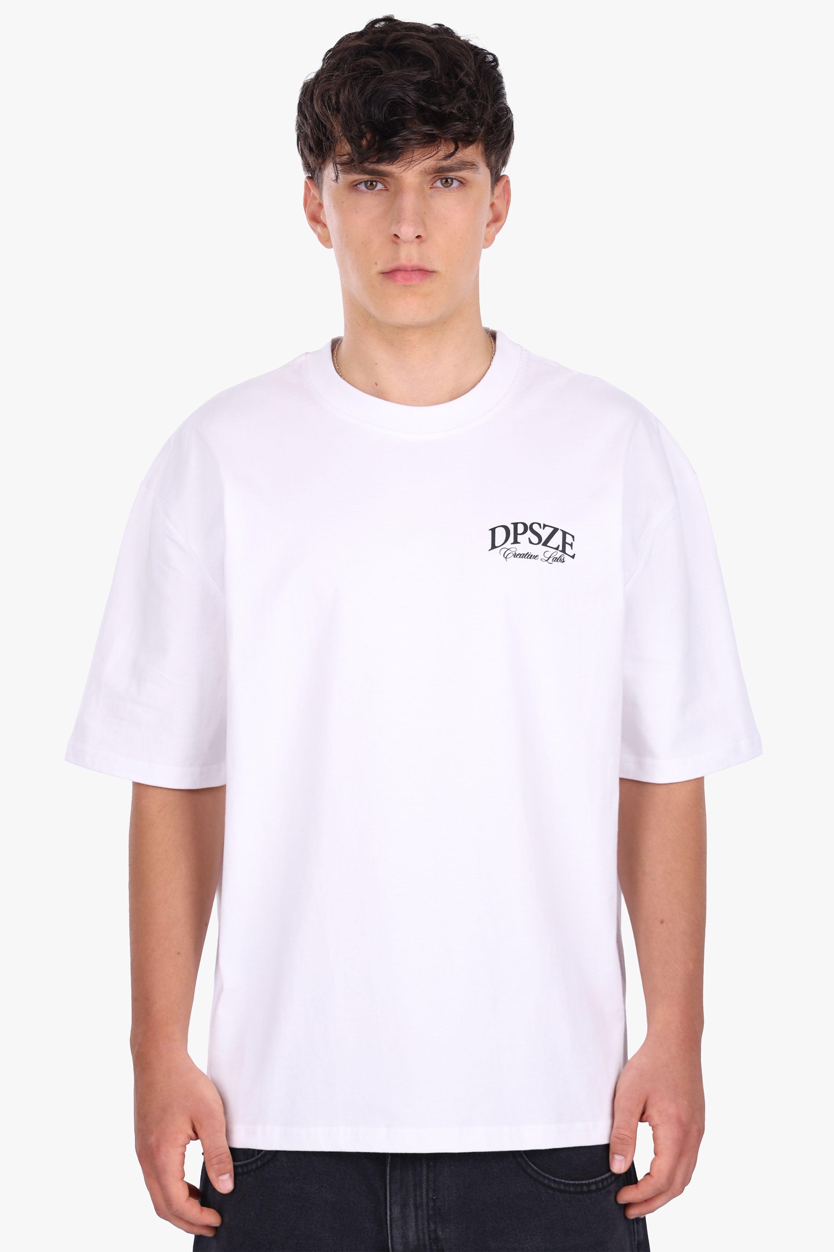 HEAVY OVERSIZE DPSZE BACKPRINT T-SHIRT WHITE