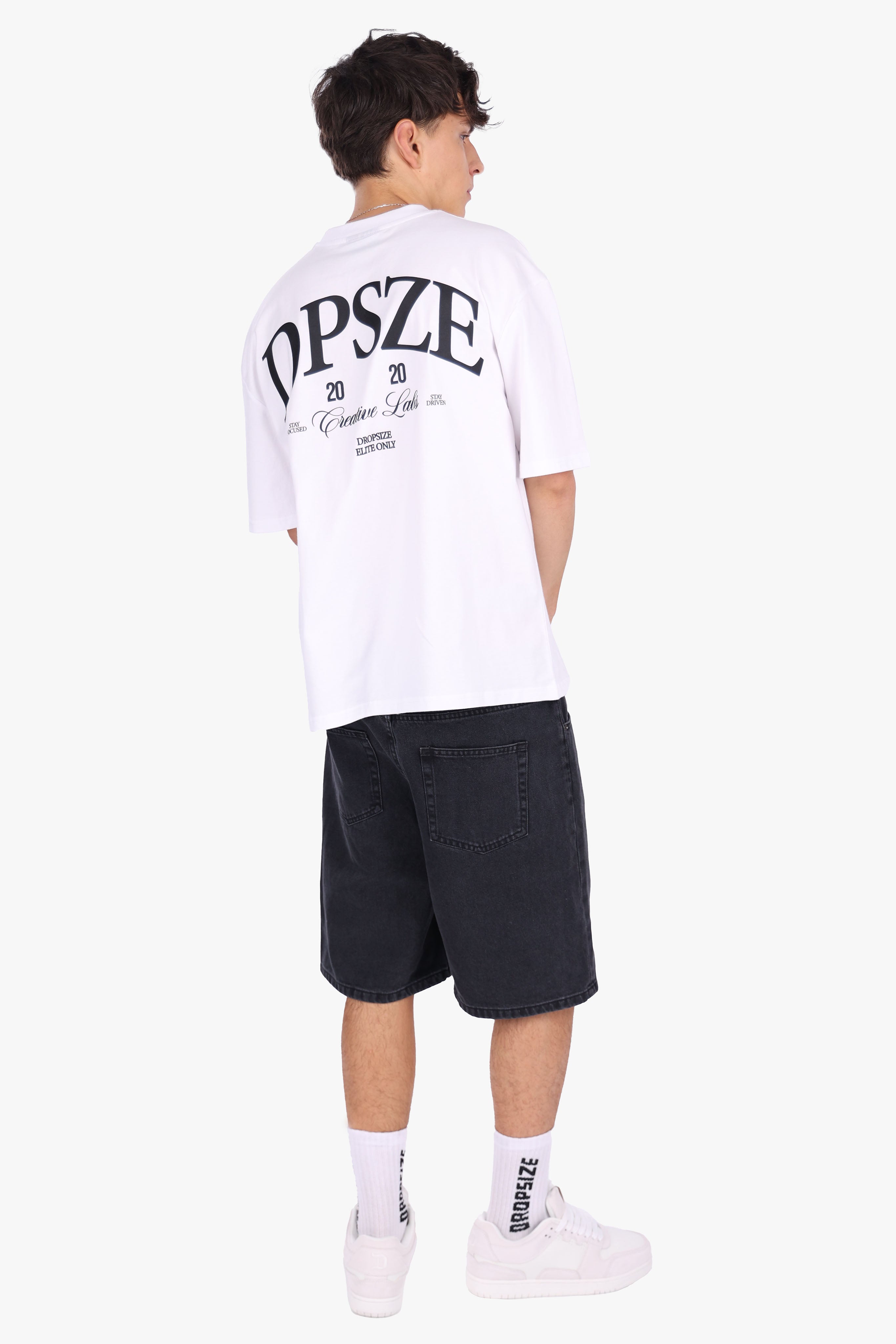HEAVY OVERSIZE DPSZE BACKPRINT T-SHIRT WHITE