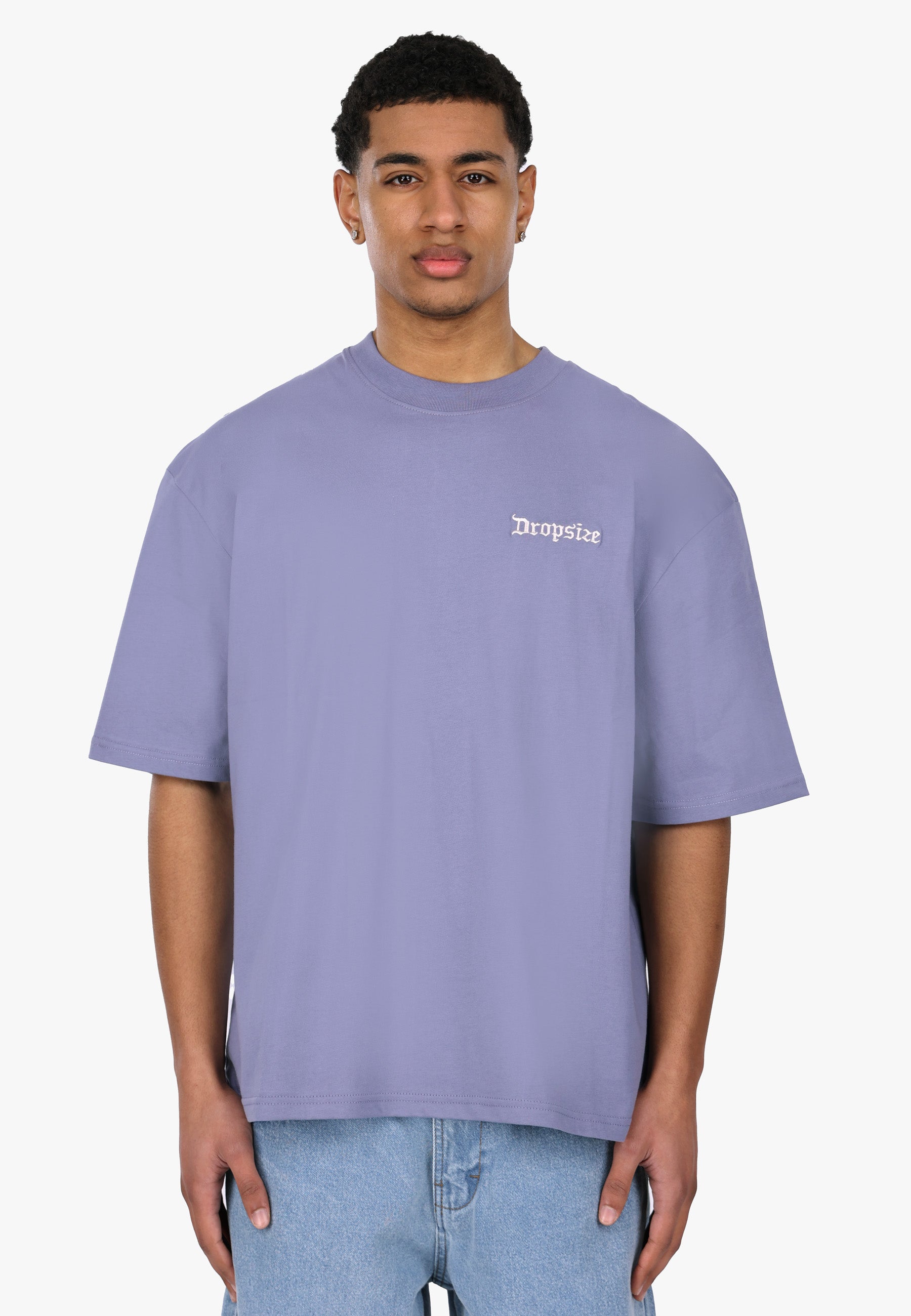 HEAVY OVERSIZE BIG LOGO T-SHIRT BLUE GRANITE