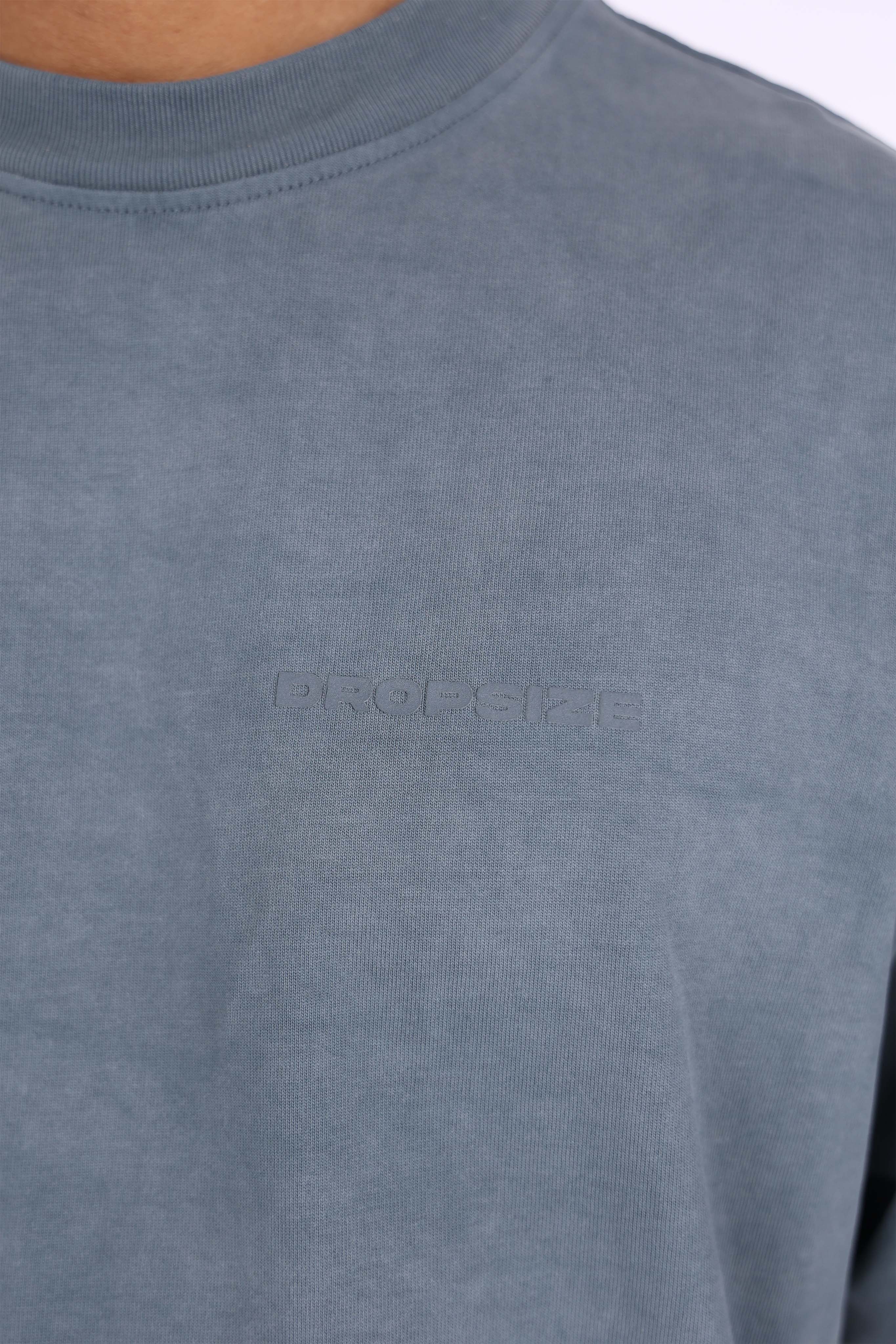 SIDE RIB T-SHIRT ACID WASHED GREY