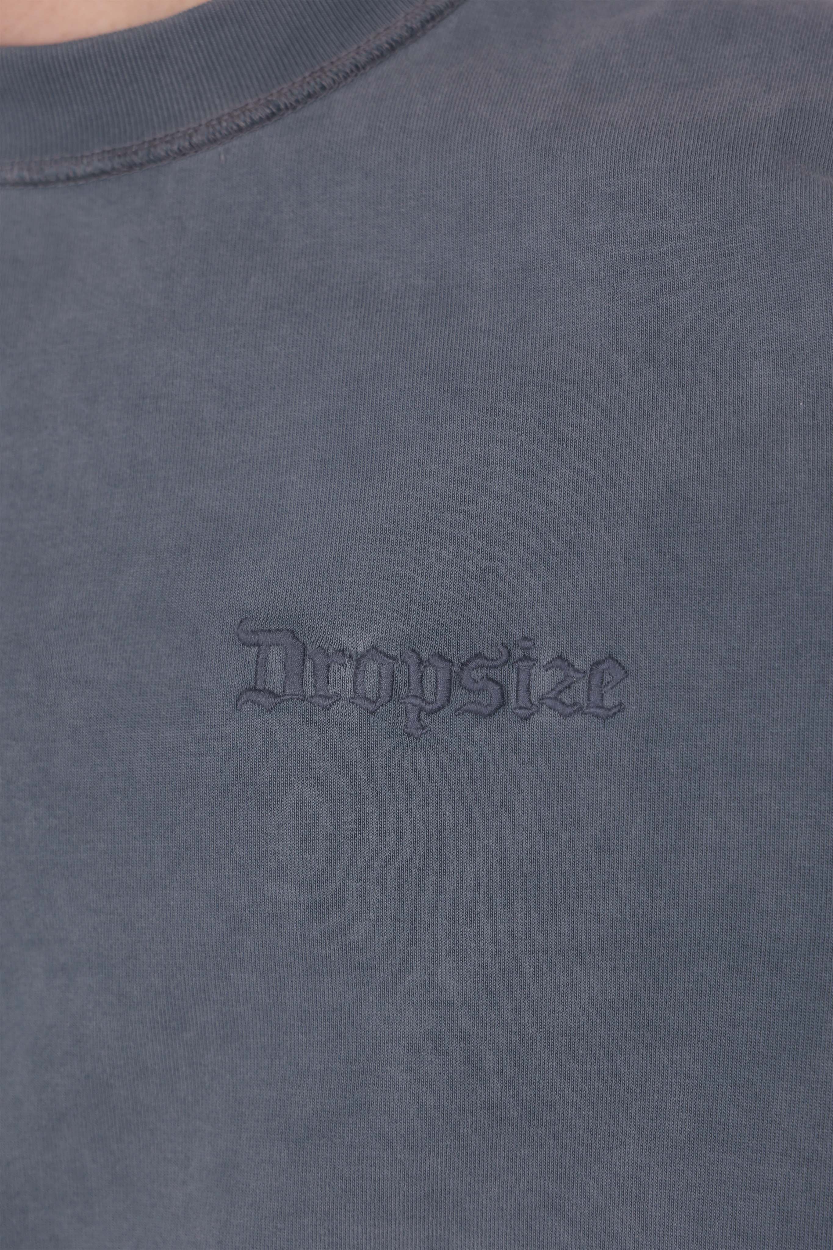 HEAVY OVERSIZE REVERSE SEAM T-SHIRT ACID WASHED GREY