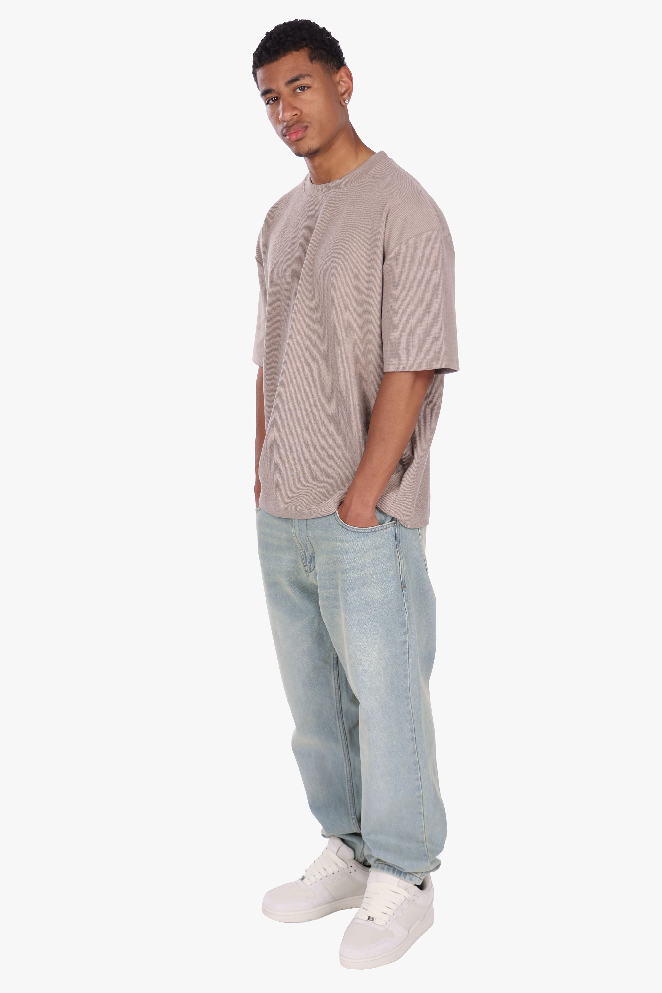 FRENCH RIB T-SHIRT SIMPLY TAUPE