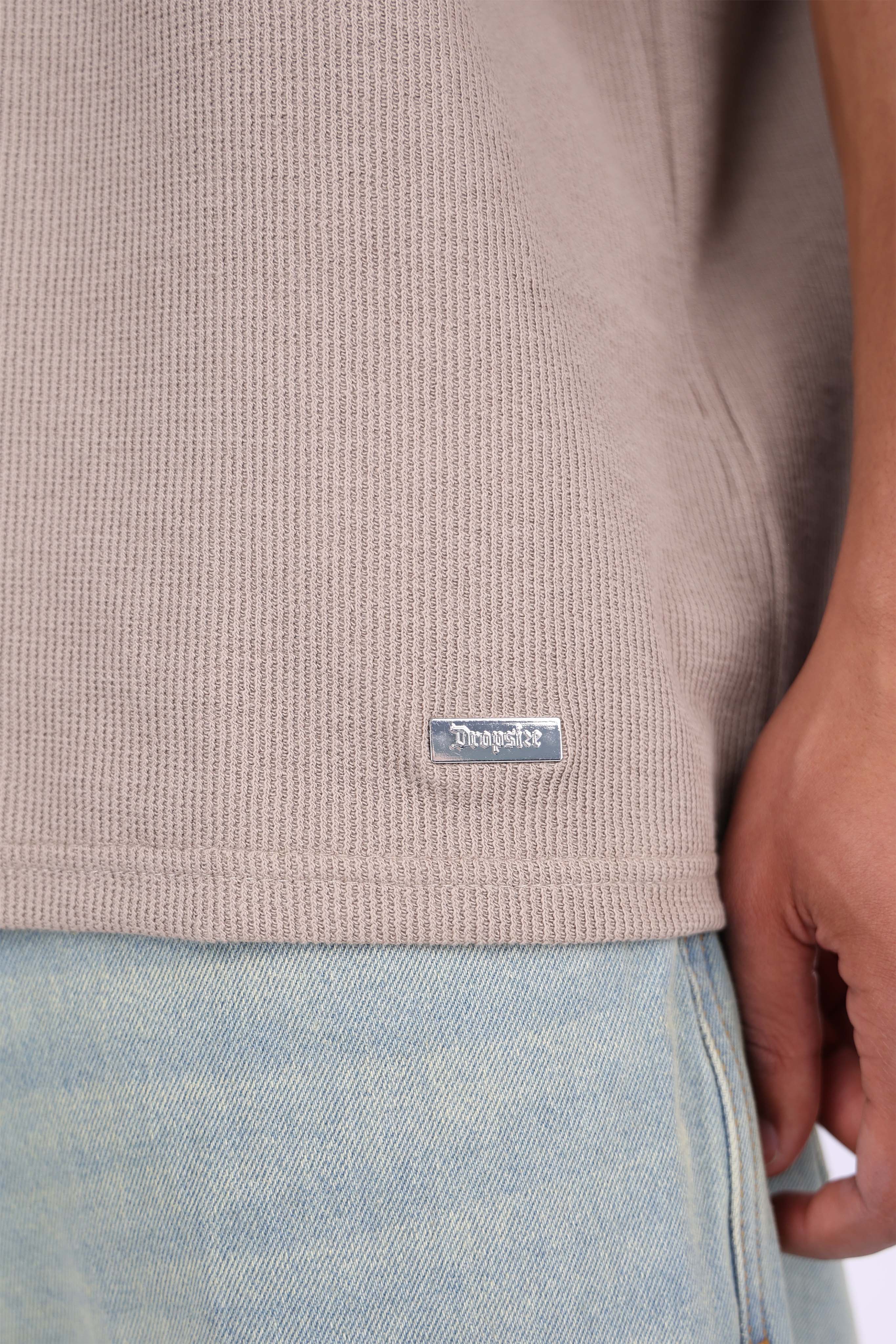 FRENCH RIB T-SHIRT SIMPLY TAUPE