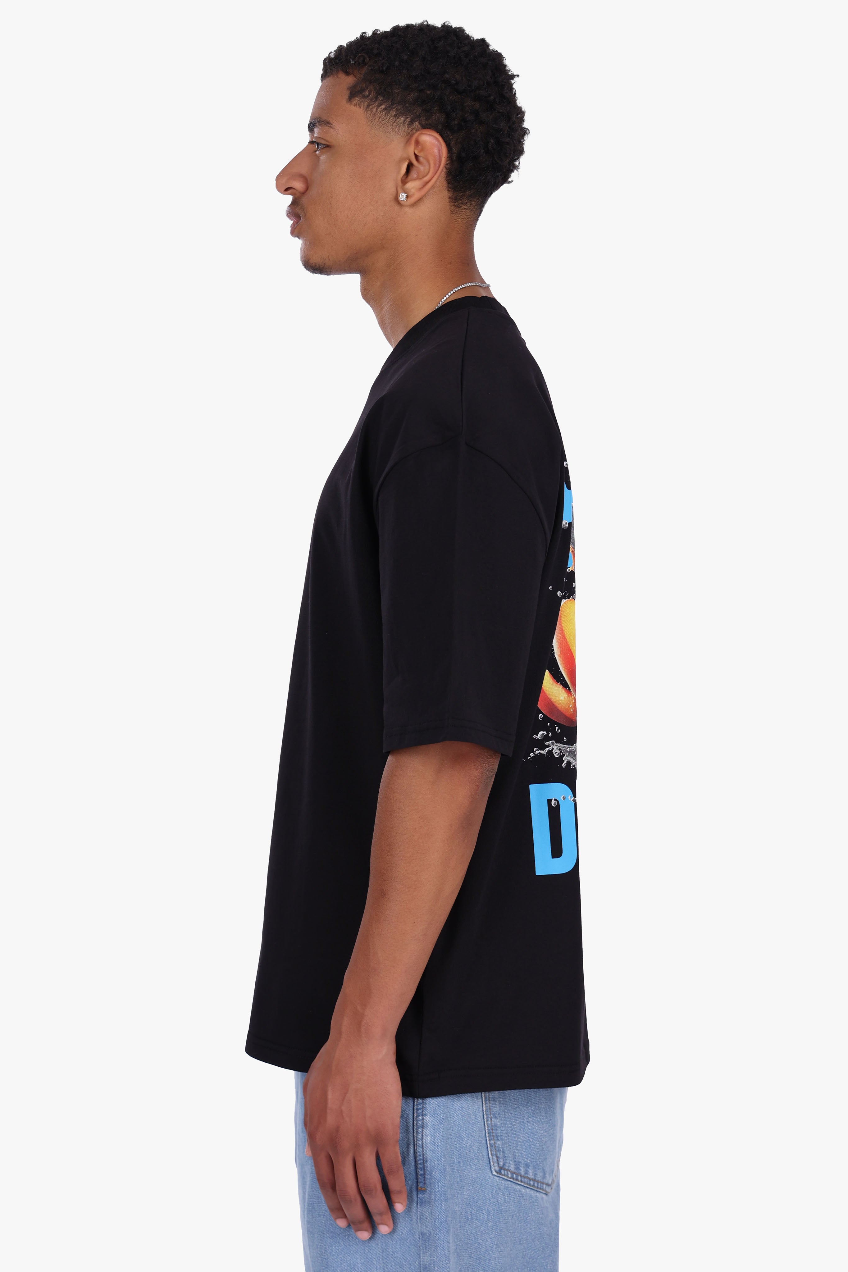 4BRO PEACH T-SHIRT BLACK