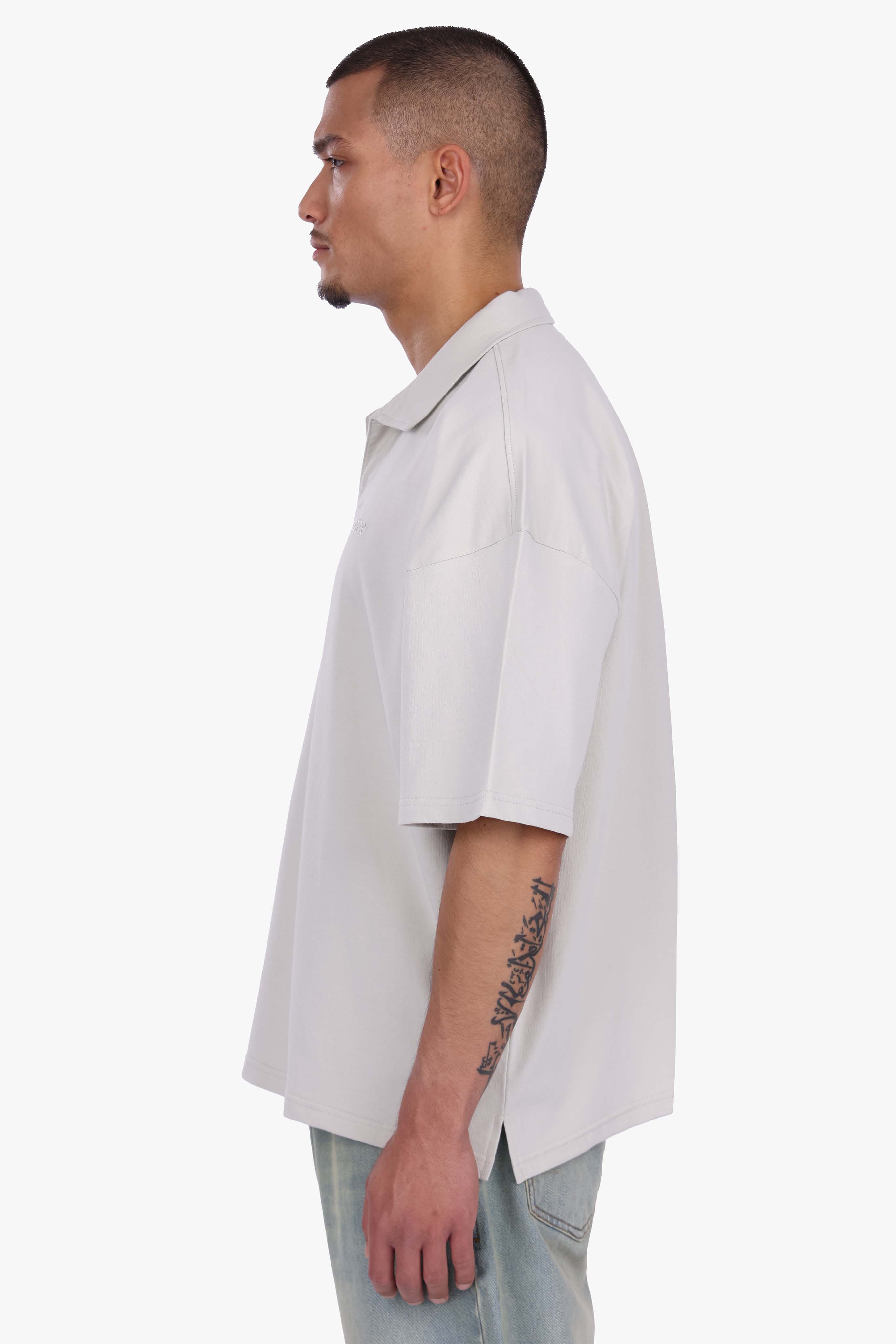 BASIC POLO SHIRT LIGHT GREY