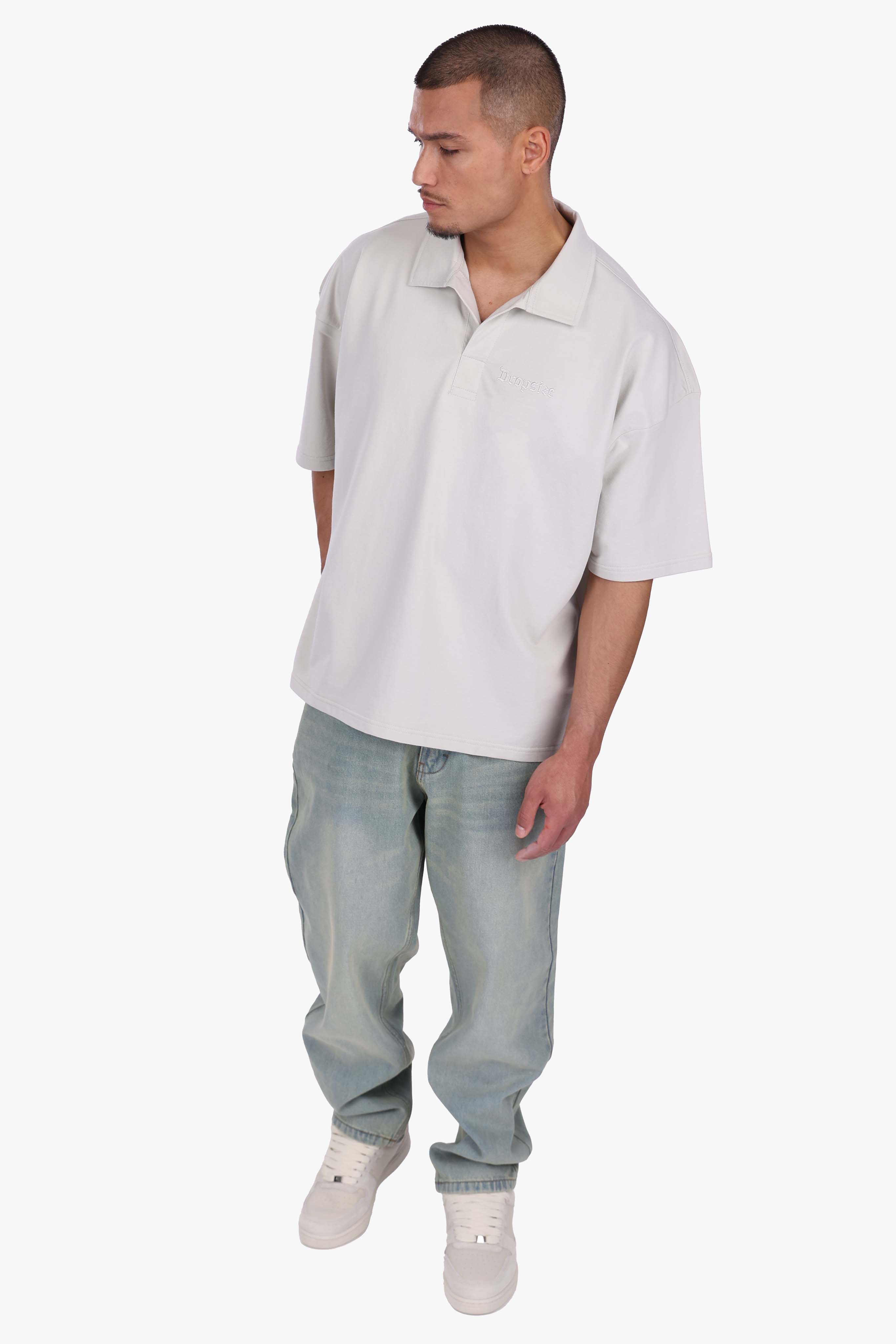 BASIC POLO SHIRT LIGHT GREY