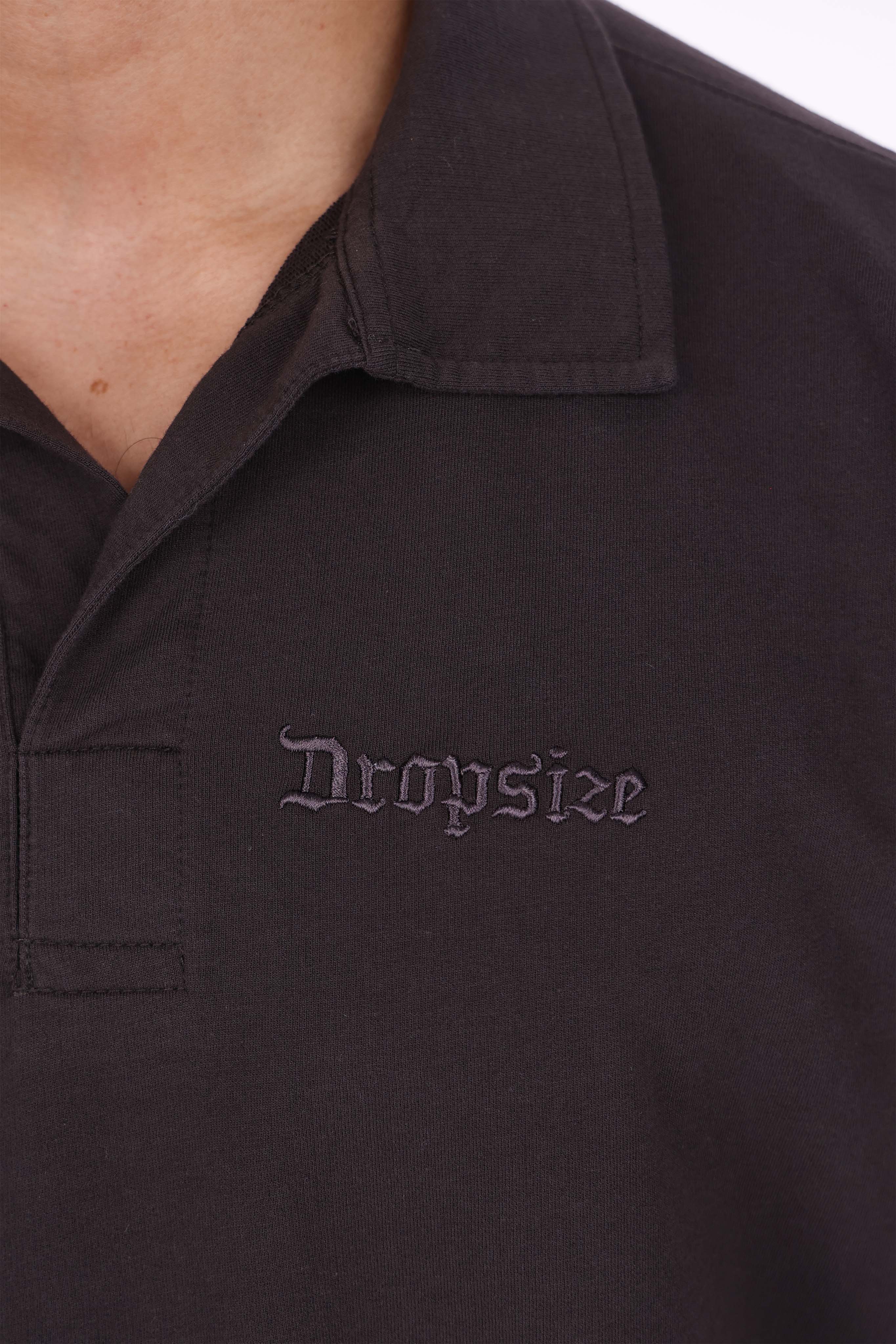 BASIC POLO SHIRT WASHED BLACK