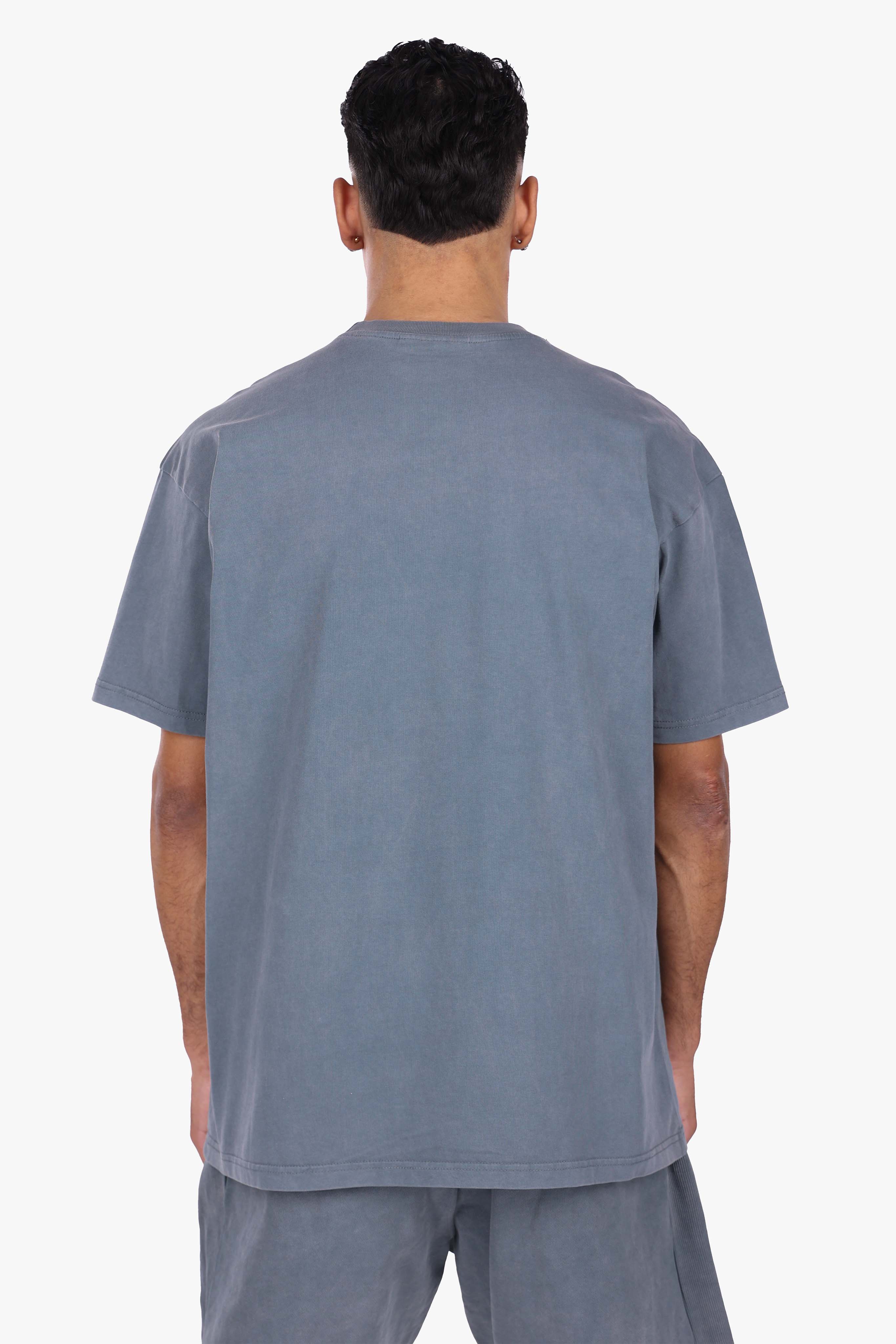 REGULAR FIT T-SHIRT ACID WASHED GREY