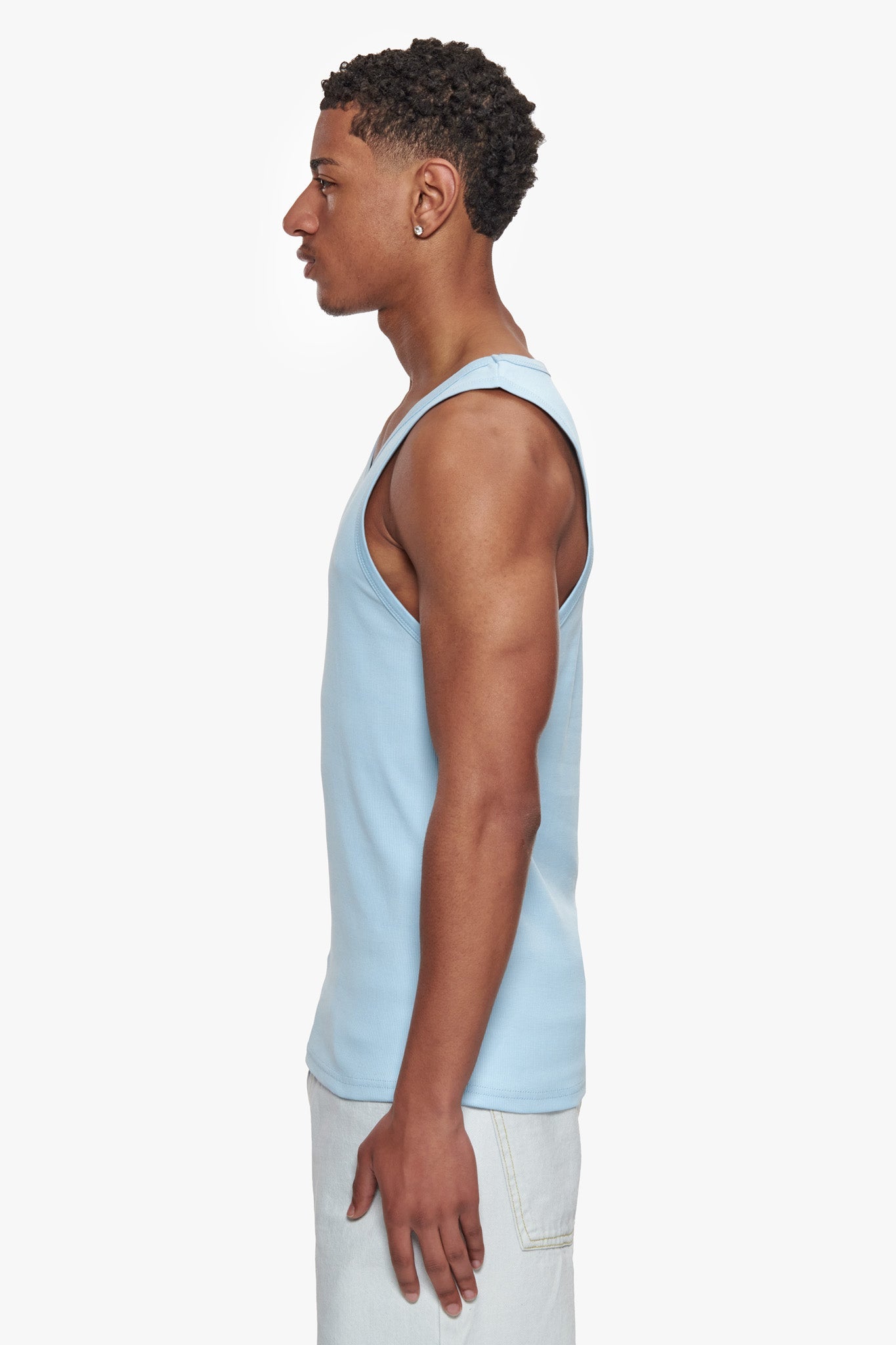 RIB TANK TOP BABY BLUE
