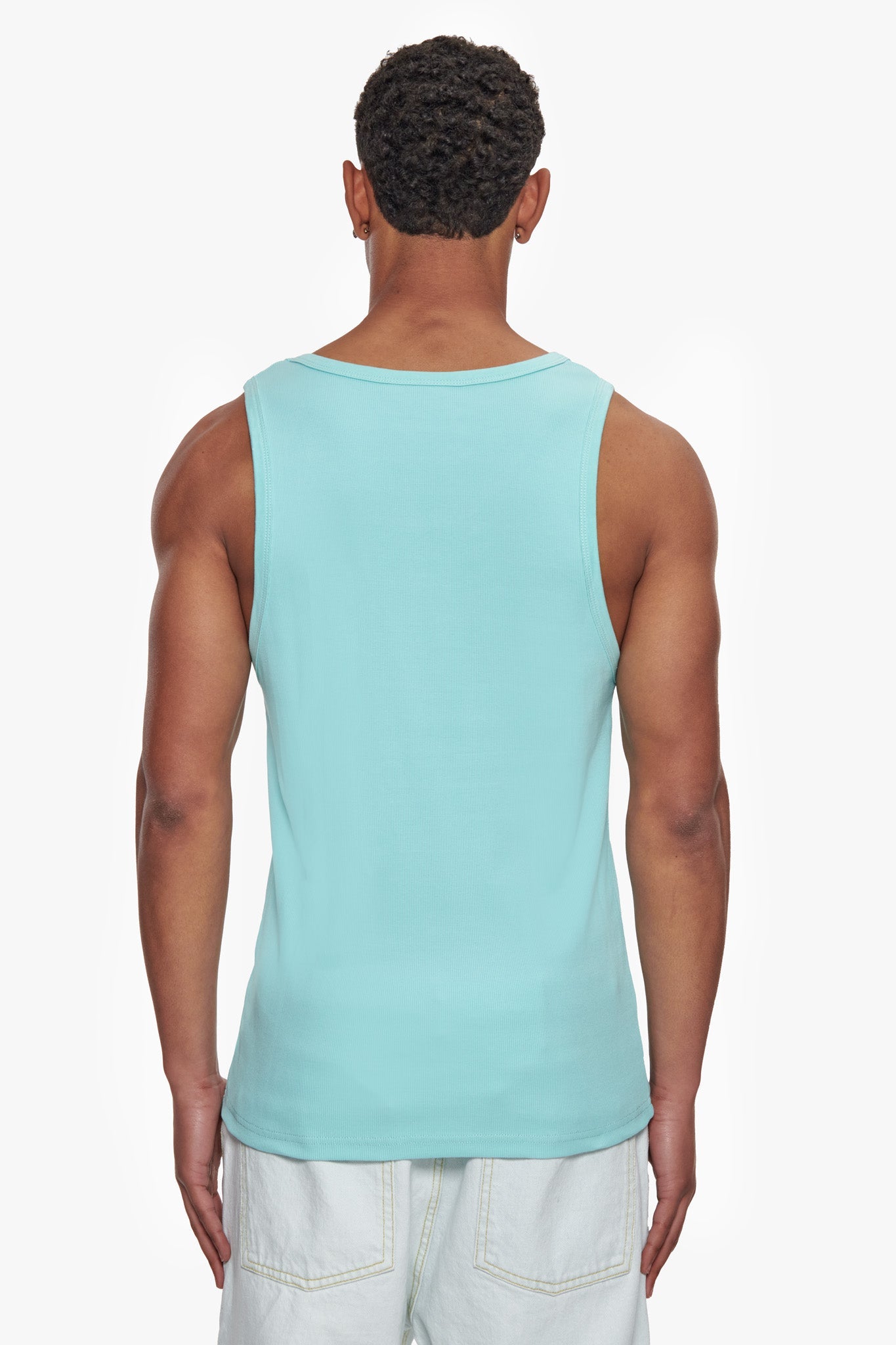 RIB TANK TOP TURQUOISE