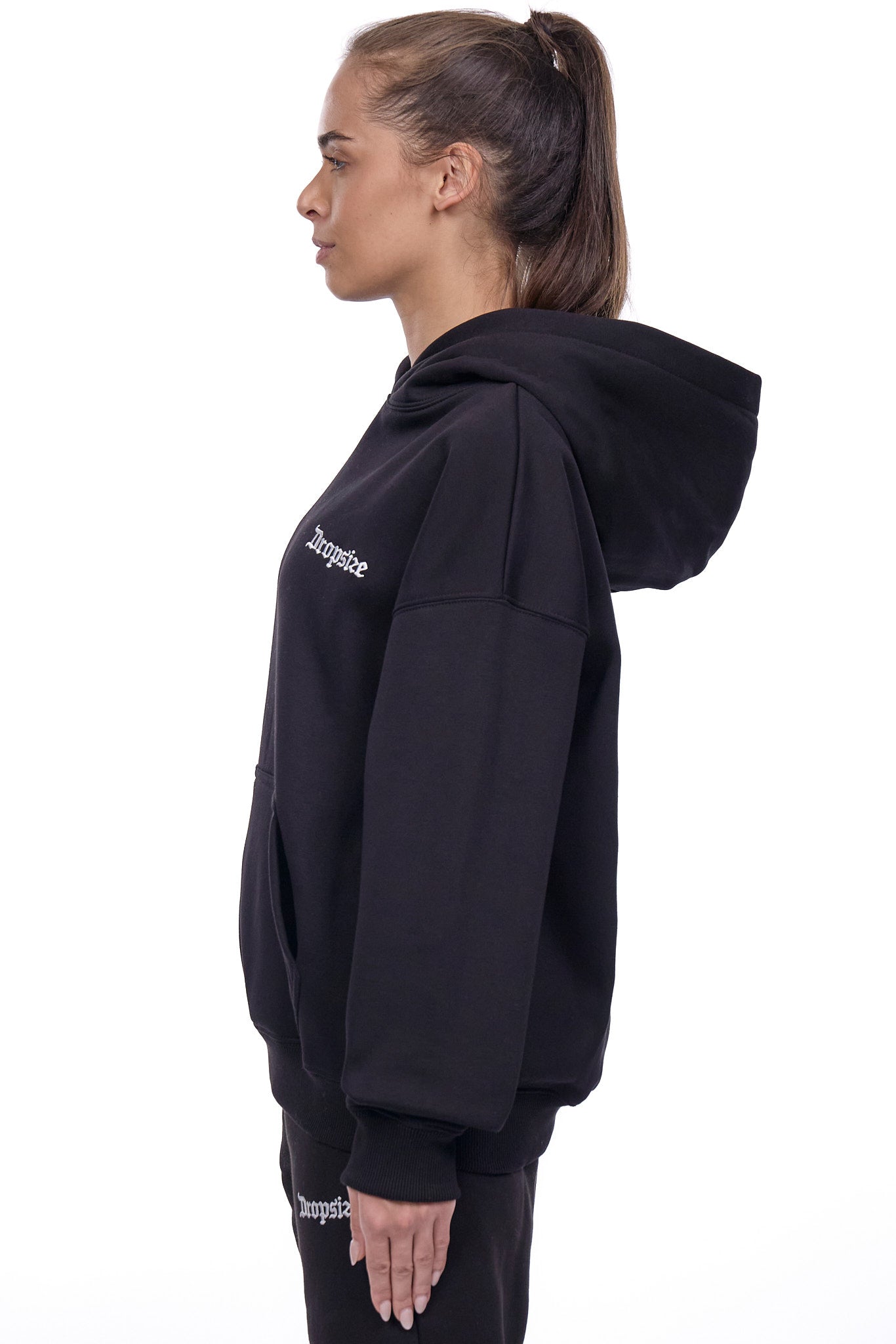WOMENS BASIC HOODIE BLACK