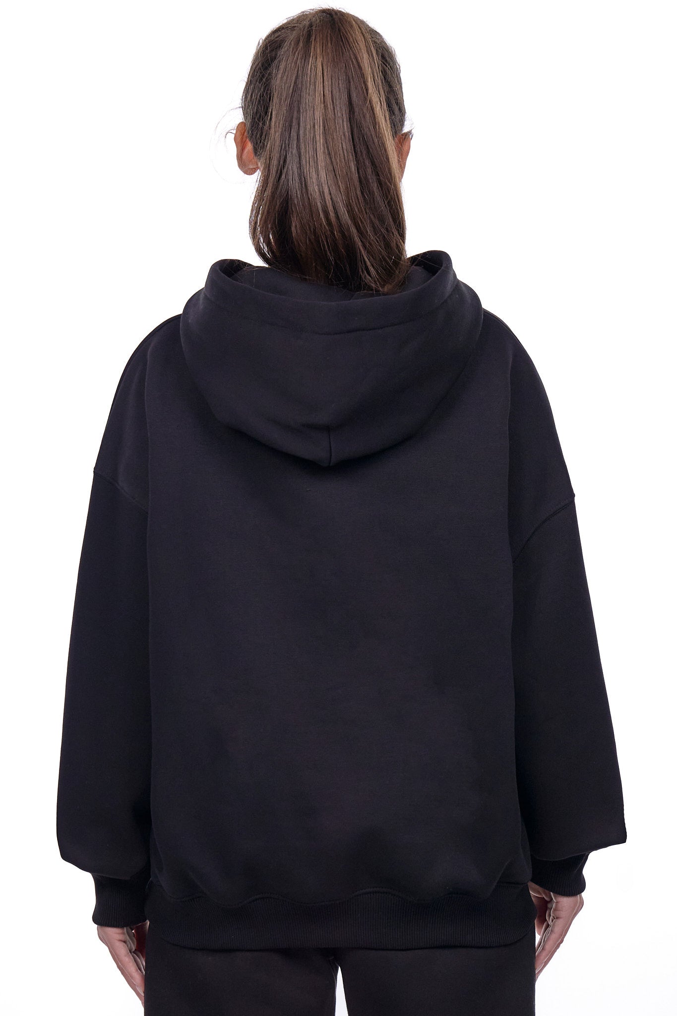 WOMENS BASIC HOODIE BLACK