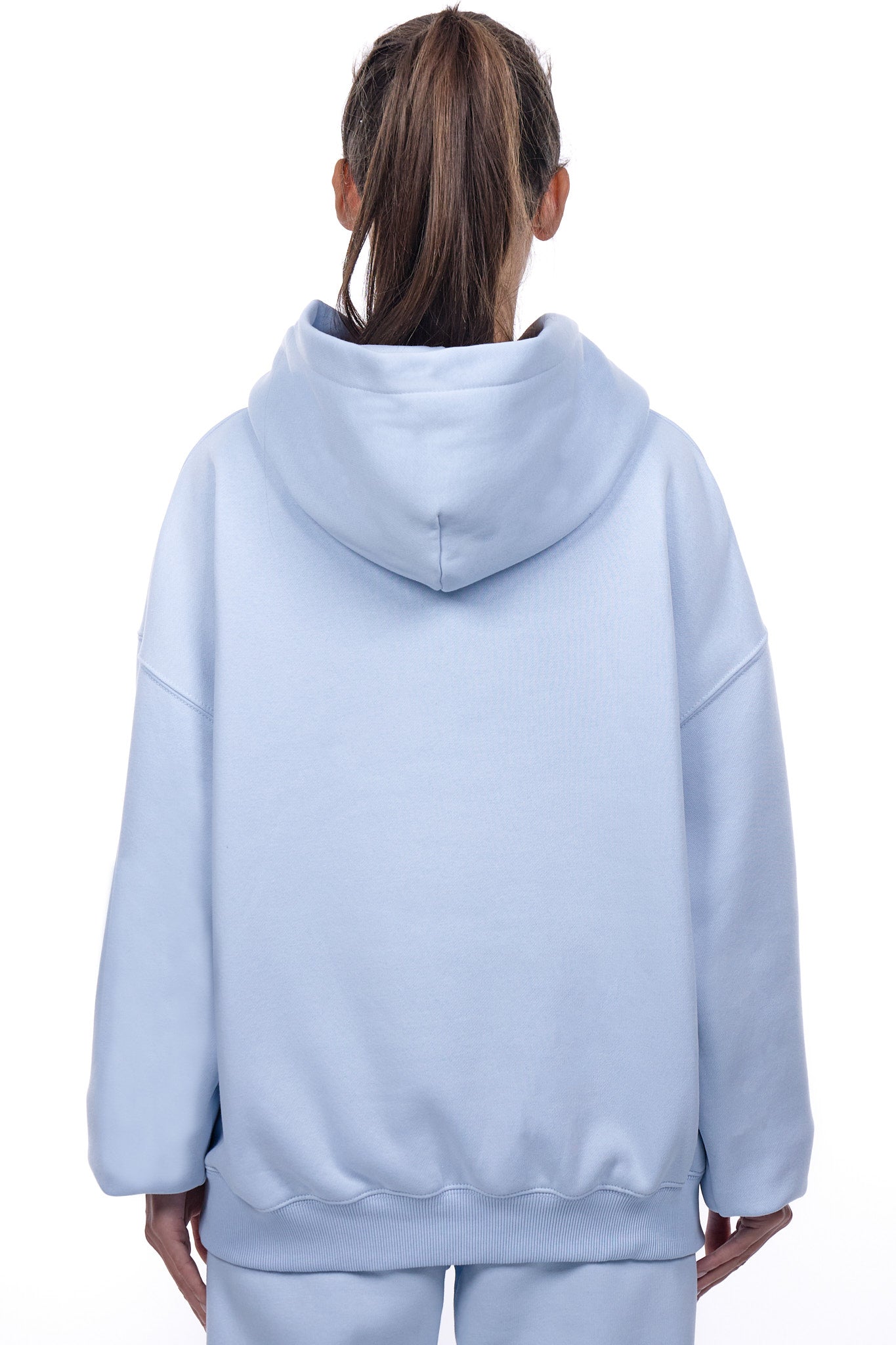 WOMENS BASIC HOODIE BABY BLUE