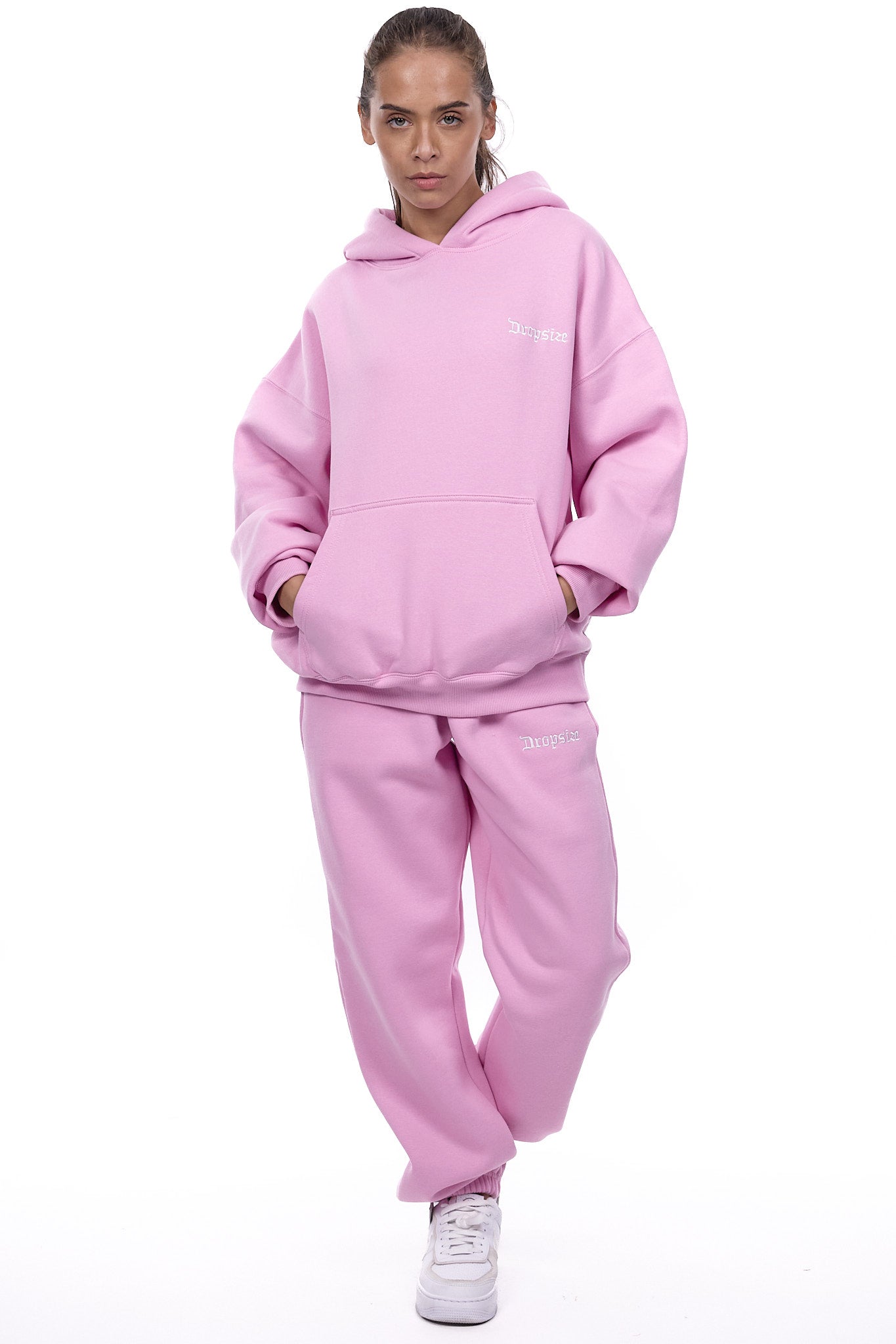 WOMENS BASIC HOODIE PINK