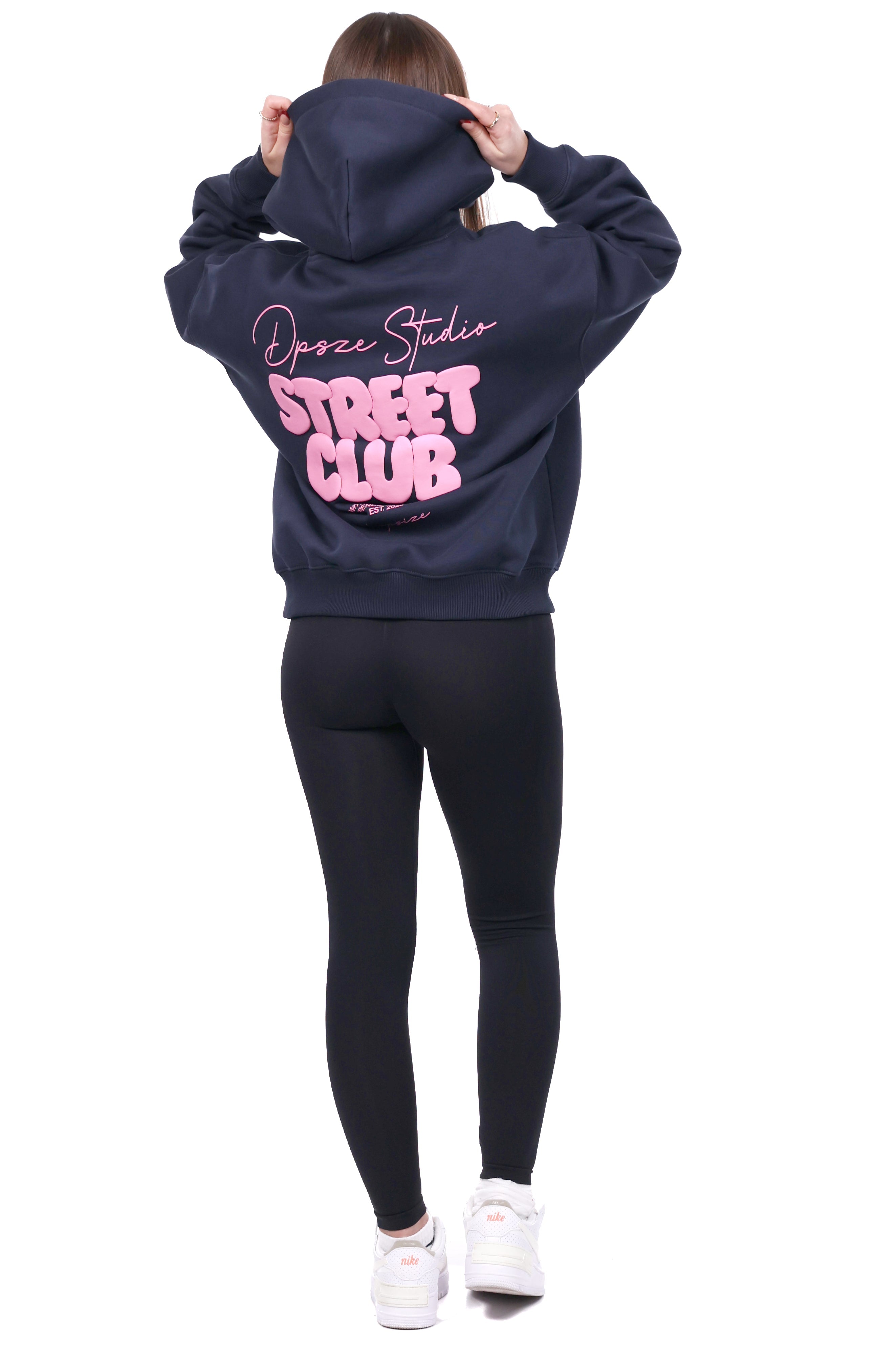 WOMENS STREET CLUB HOODIE NAVY
