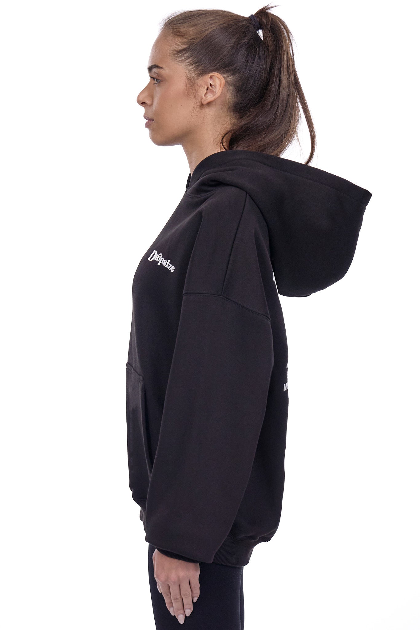 WOMENS HUSTLE HOODIE BLACK