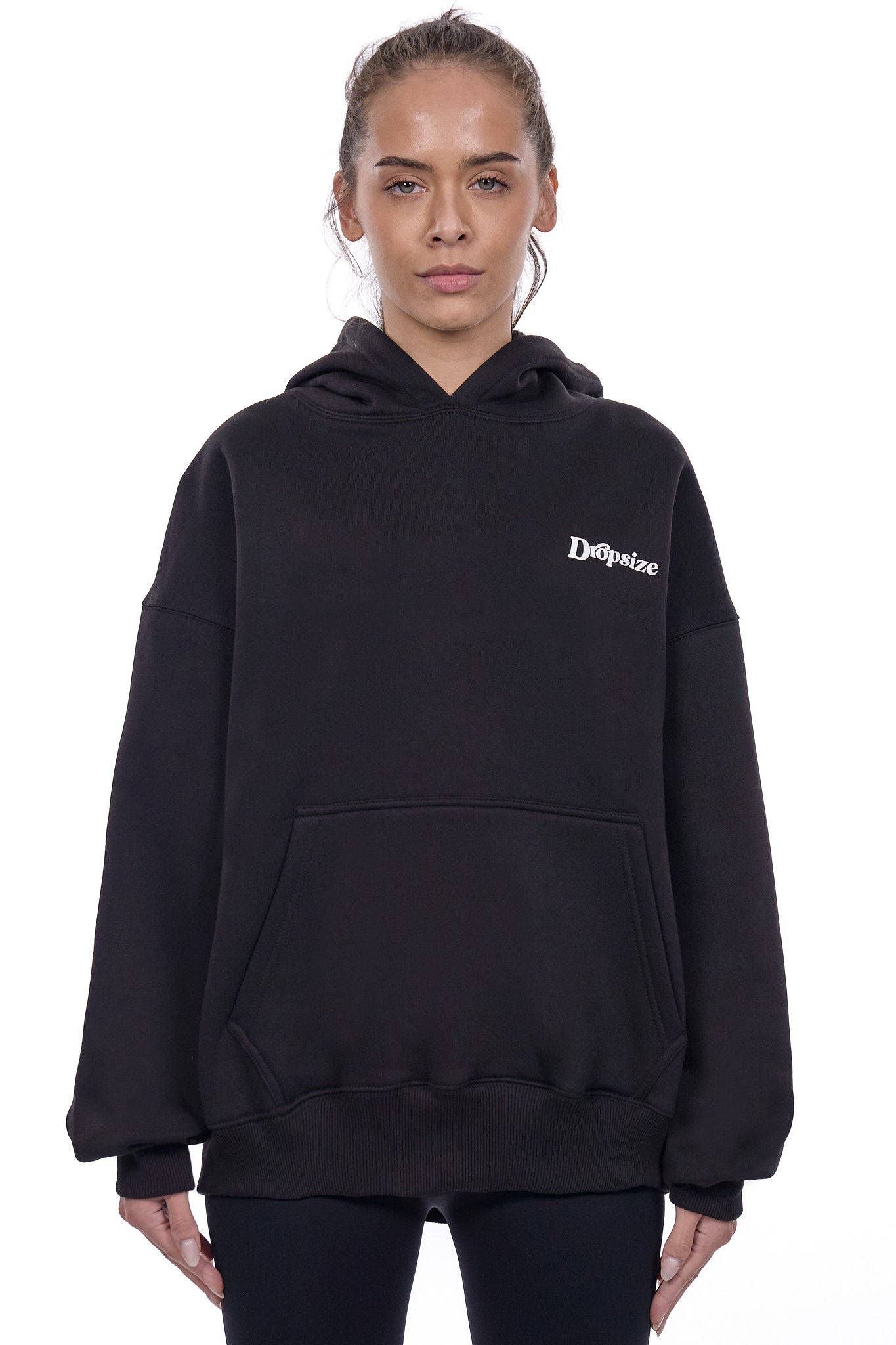 WOMENS HUSTLE HOODIE BLACK