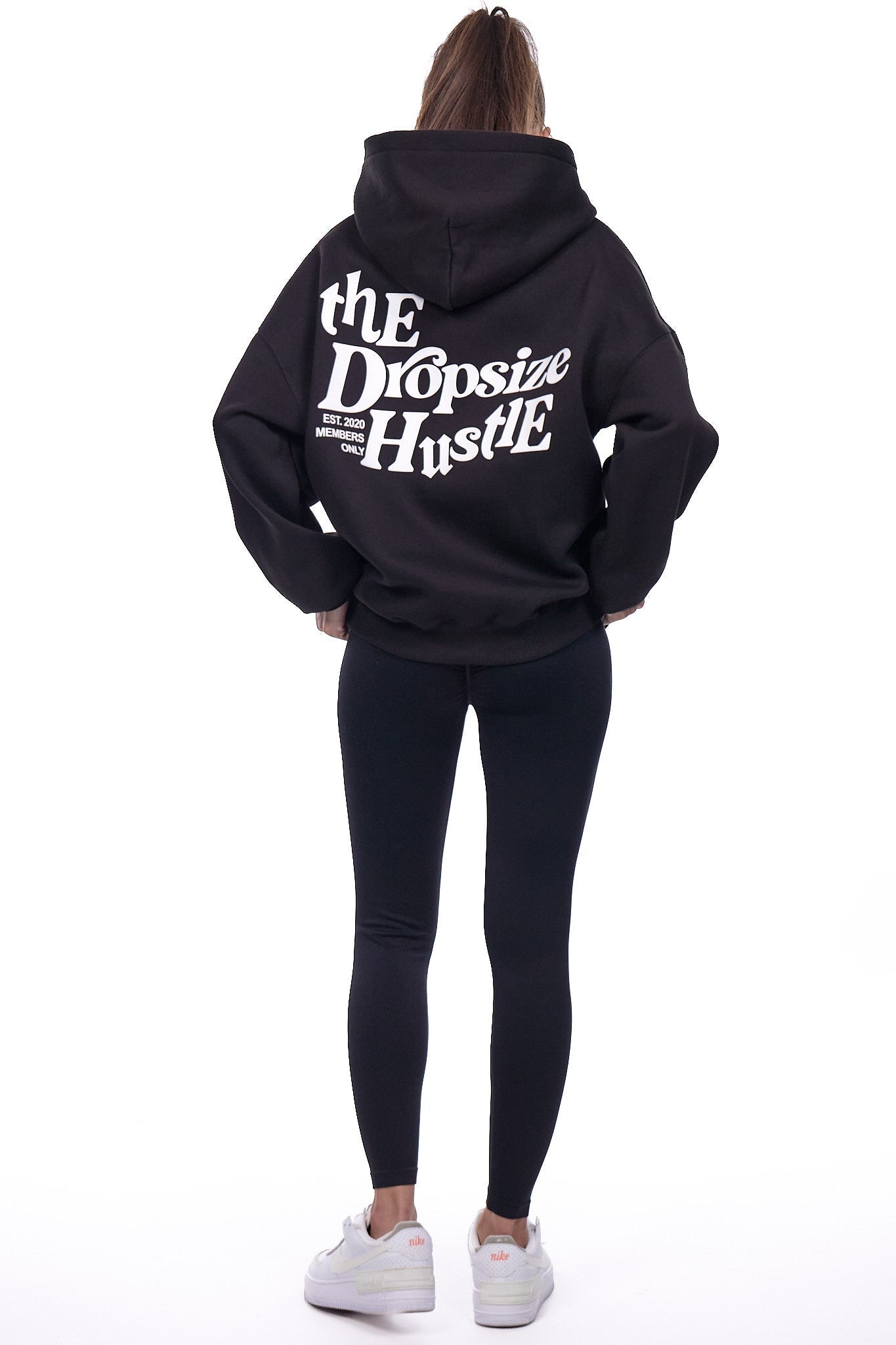 WOMENS HUSTLE HOODIE BLACK