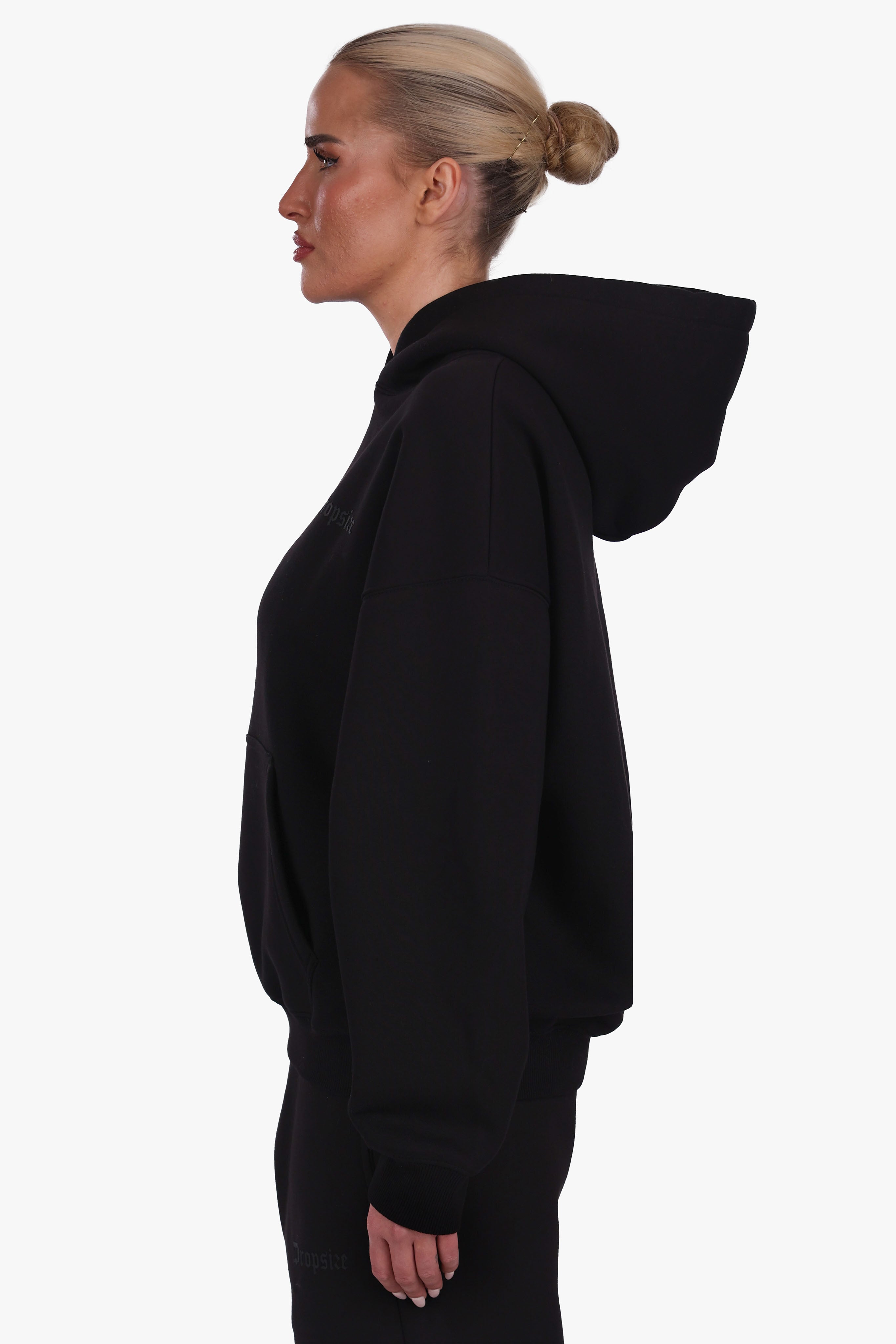 WOMEN BASIC COZY HOODIE BLACK