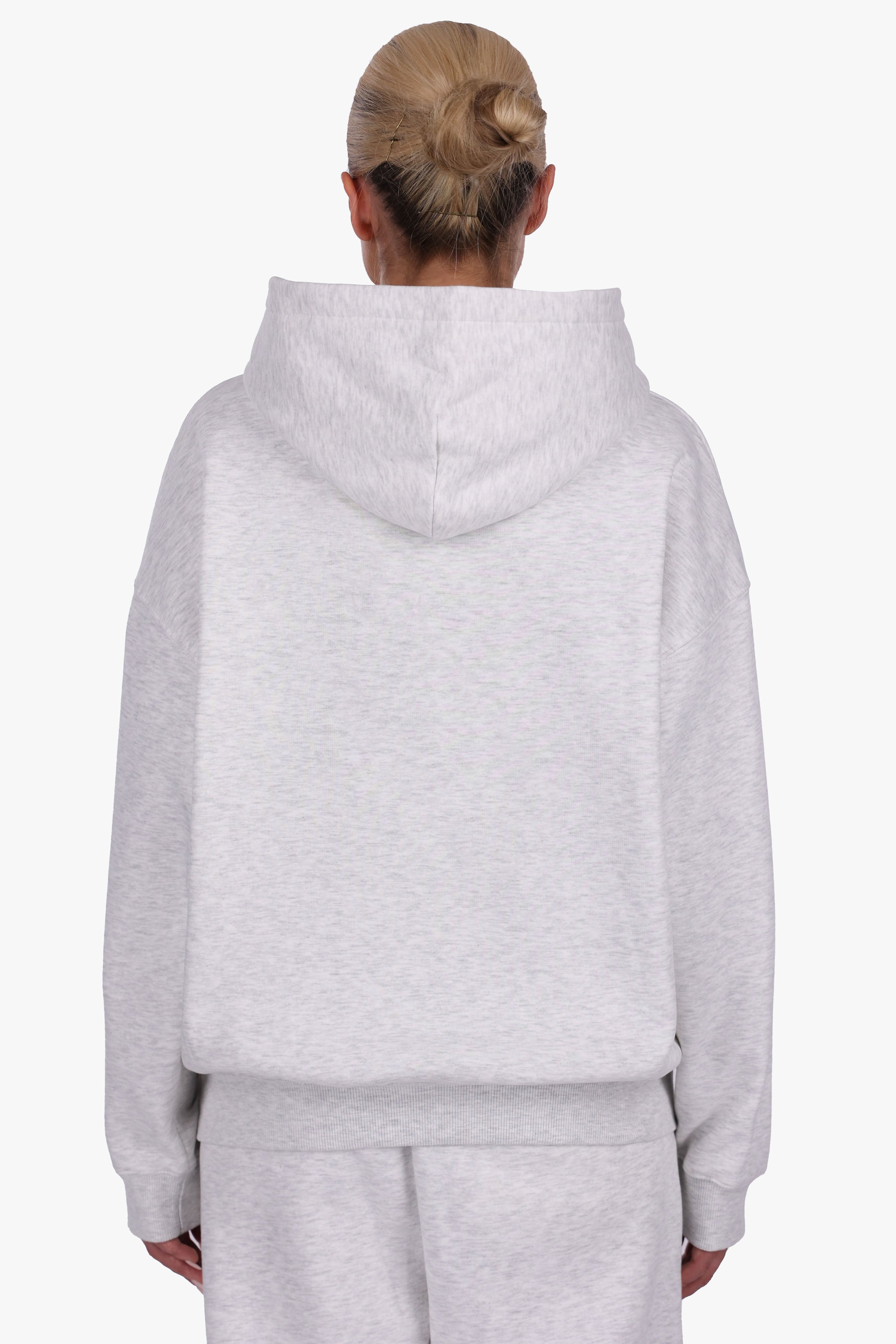 WOMEN BASIC COZY HOODIE GREY MELANGE