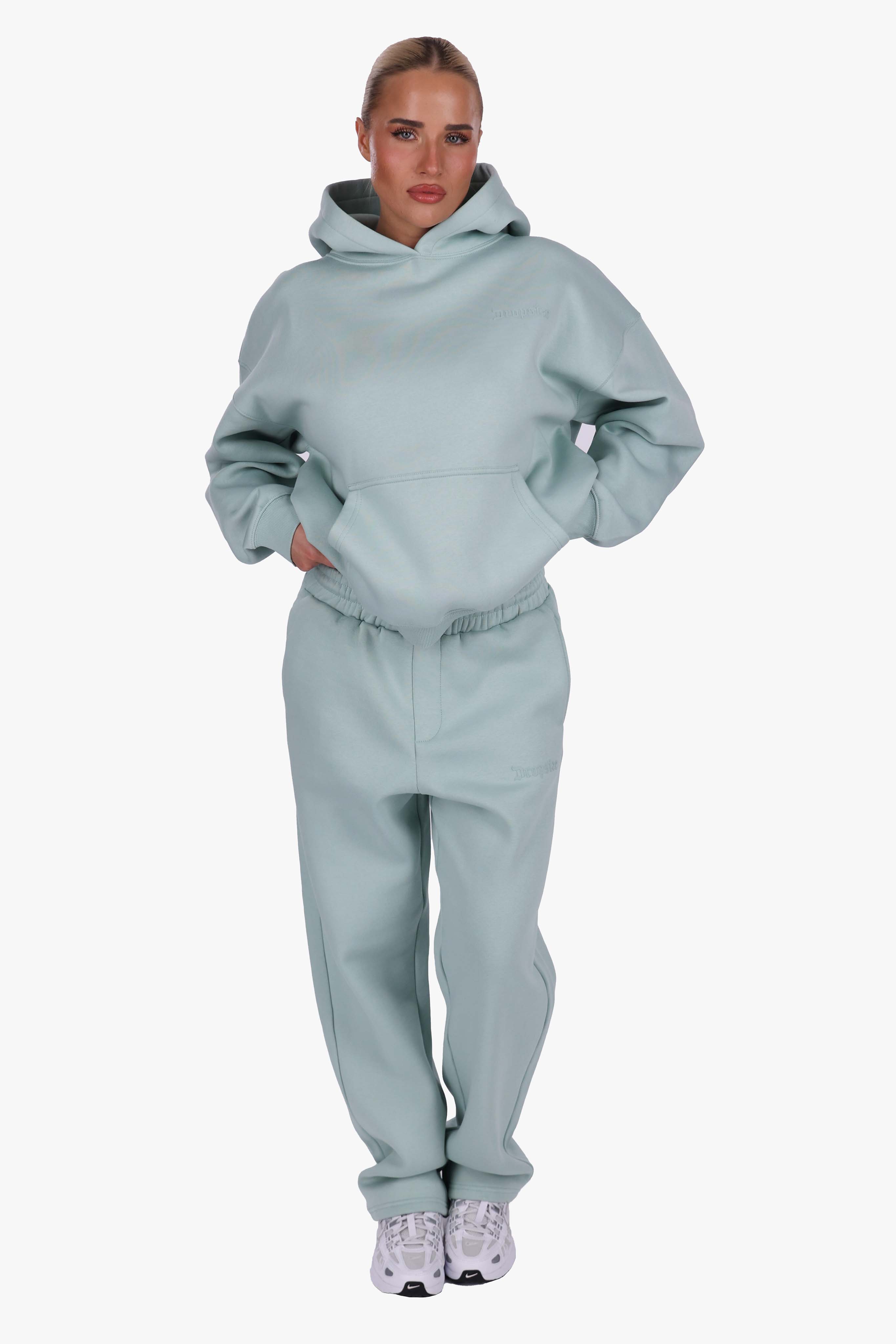 WOMEN BASIC COZY HOODIE MINT