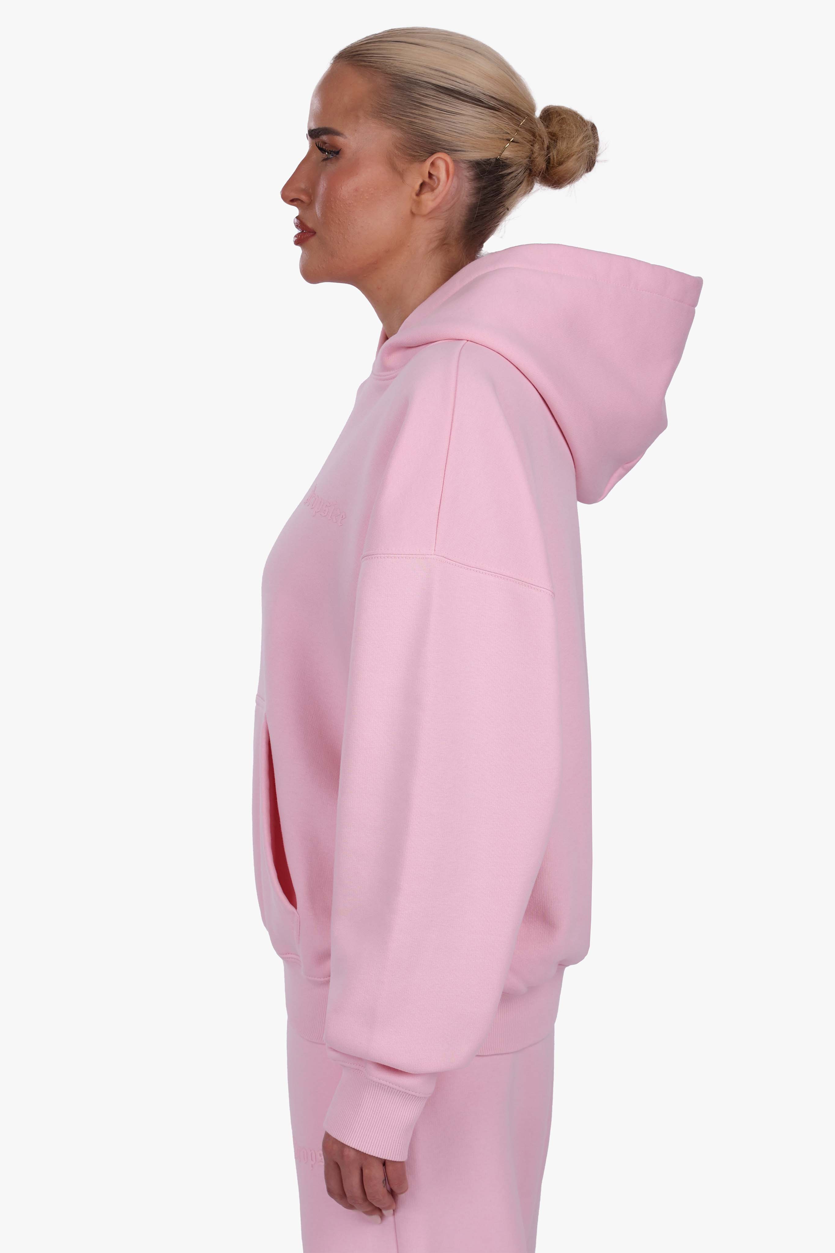 WOMEN BASIC COZY HOODIE PINK
