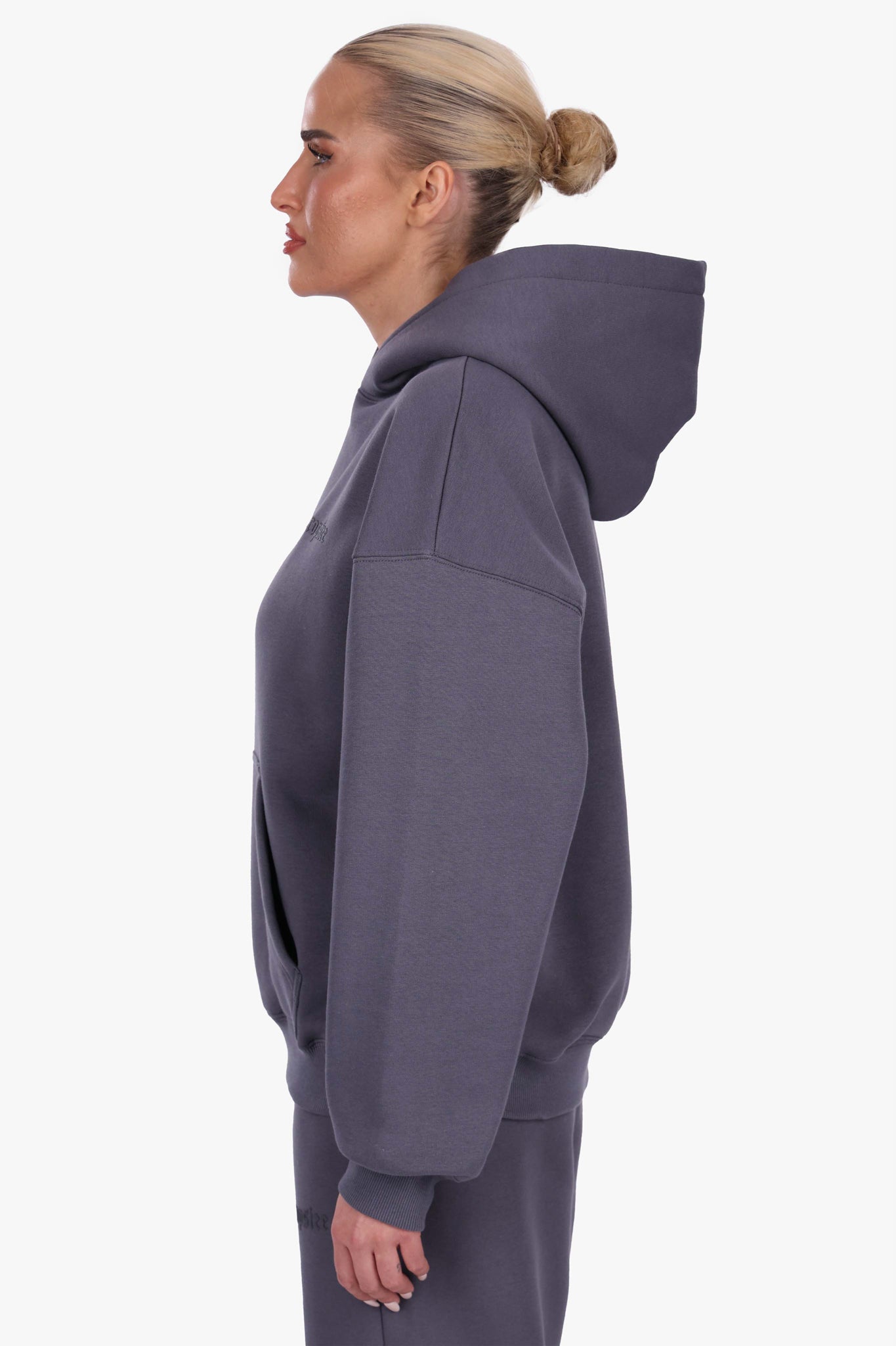 WOMEN BASIC COZY HOODIE STEEL GREY