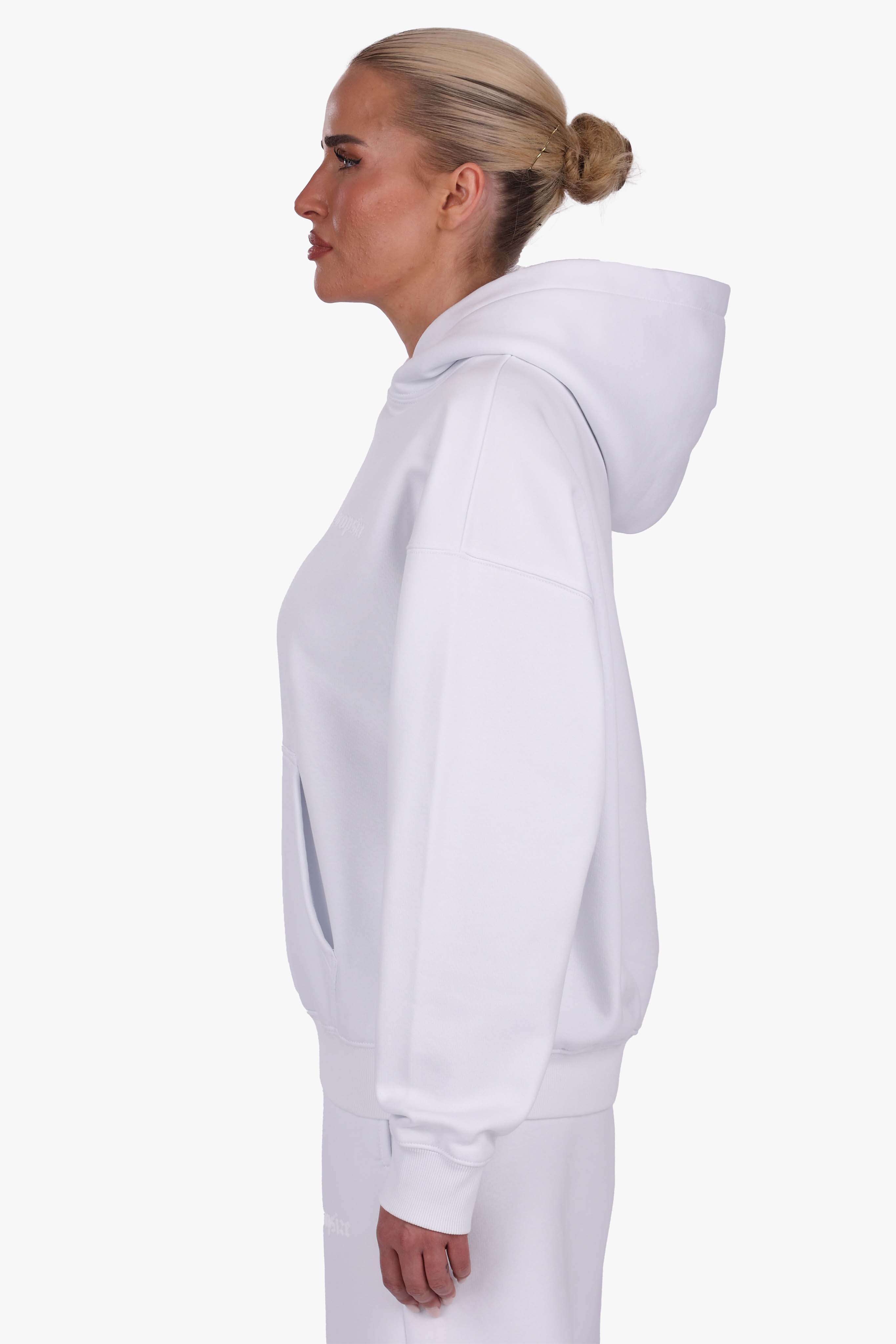 WOMEN BASIC COZY HOODIE WHITE