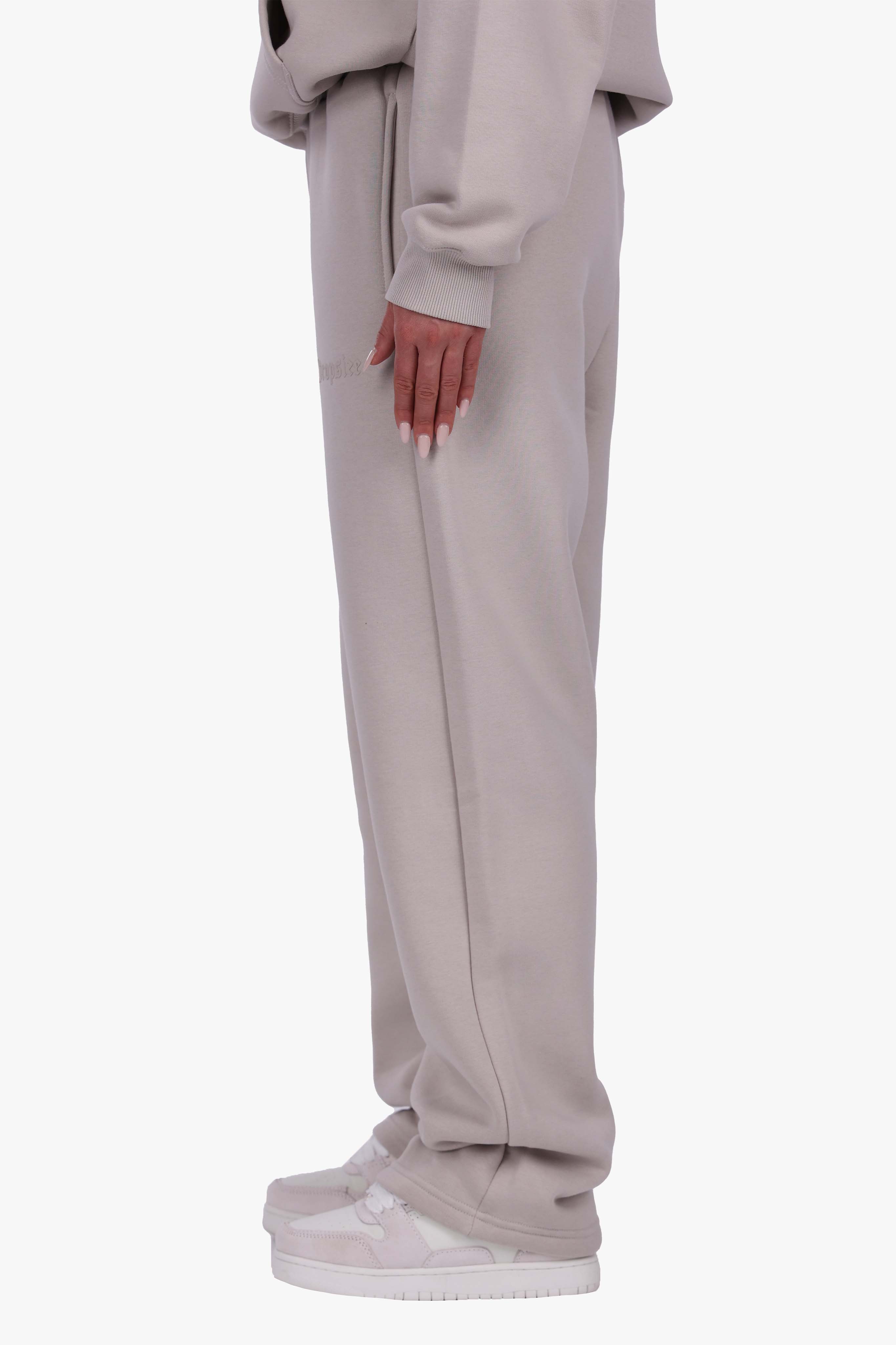 WOMEN BASIC COZY OPEN LEG JOGGER MOON BEAM