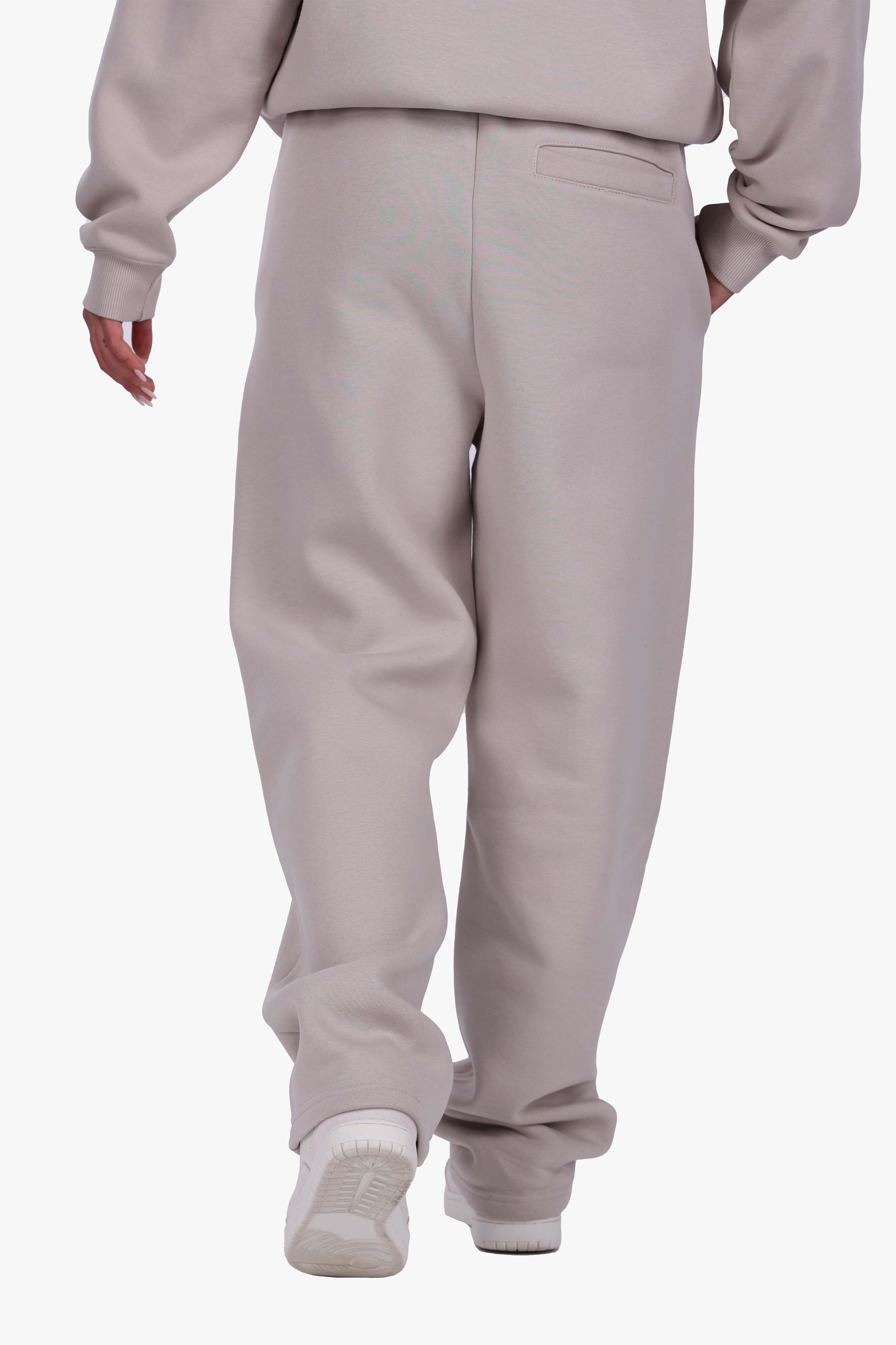 WOMEN BASIC COZY OPEN LEG JOGGER MOON BEAM