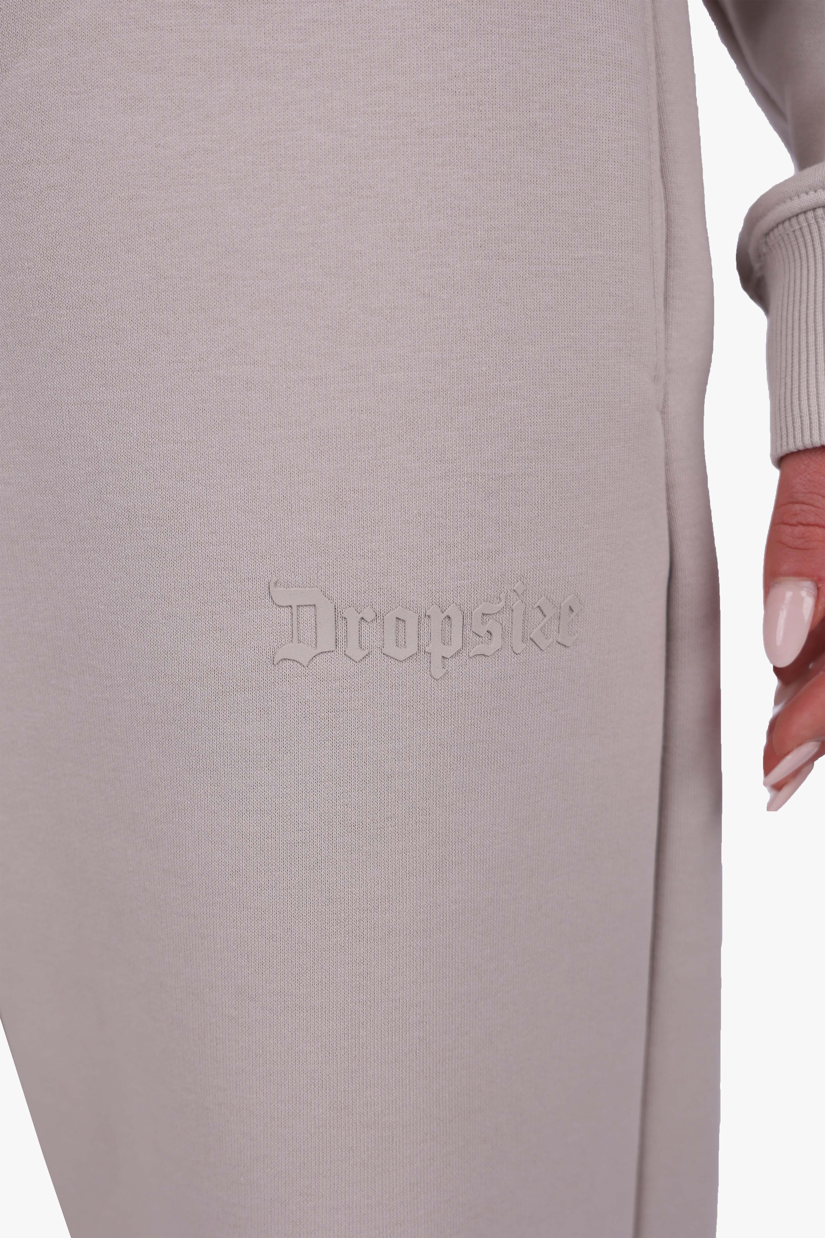 WOMEN BASIC COZY OPEN LEG JOGGER MOON BEAM