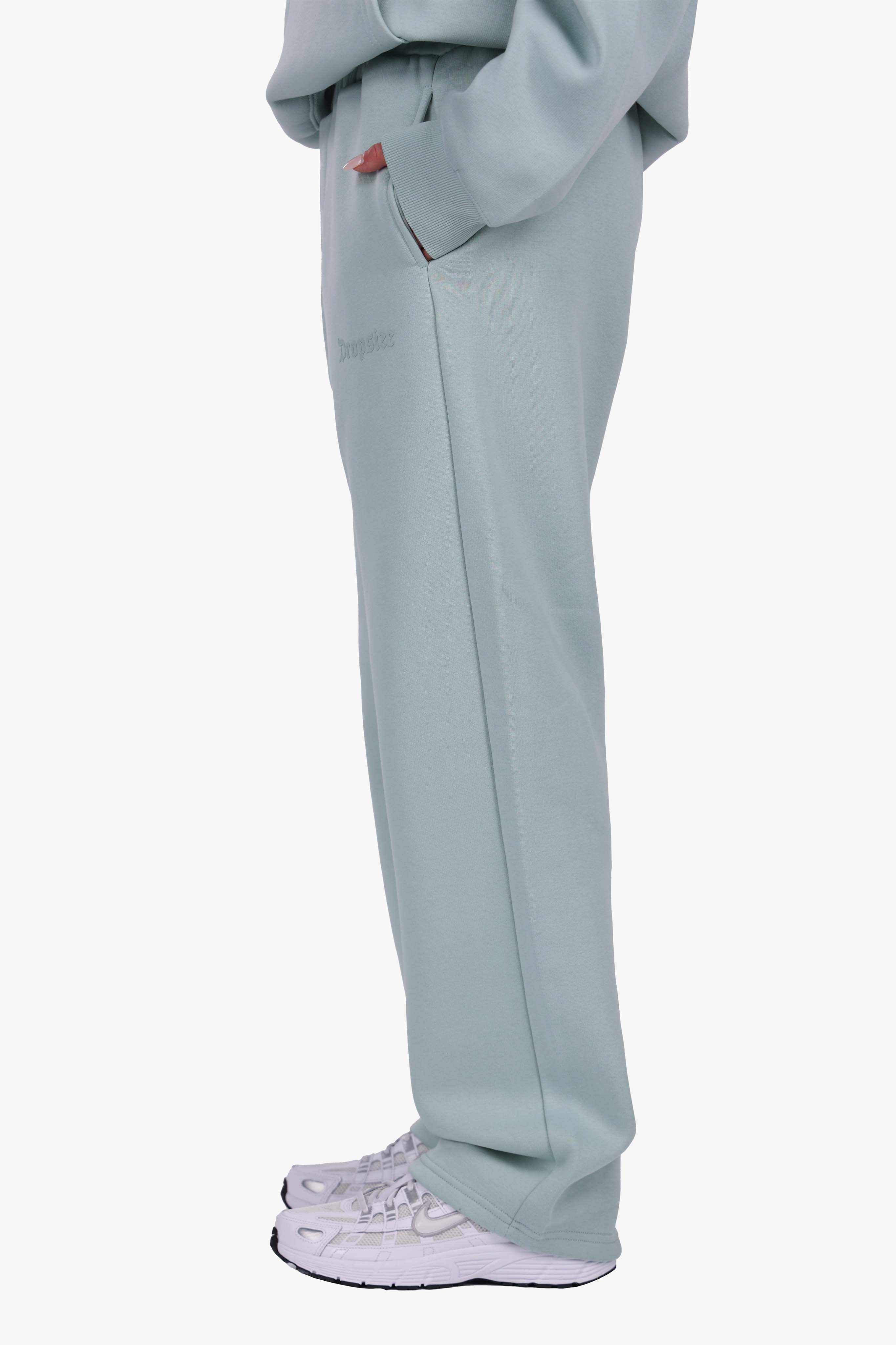 WOMEN BASIC COZY OPEN LEG JOGGER MINT