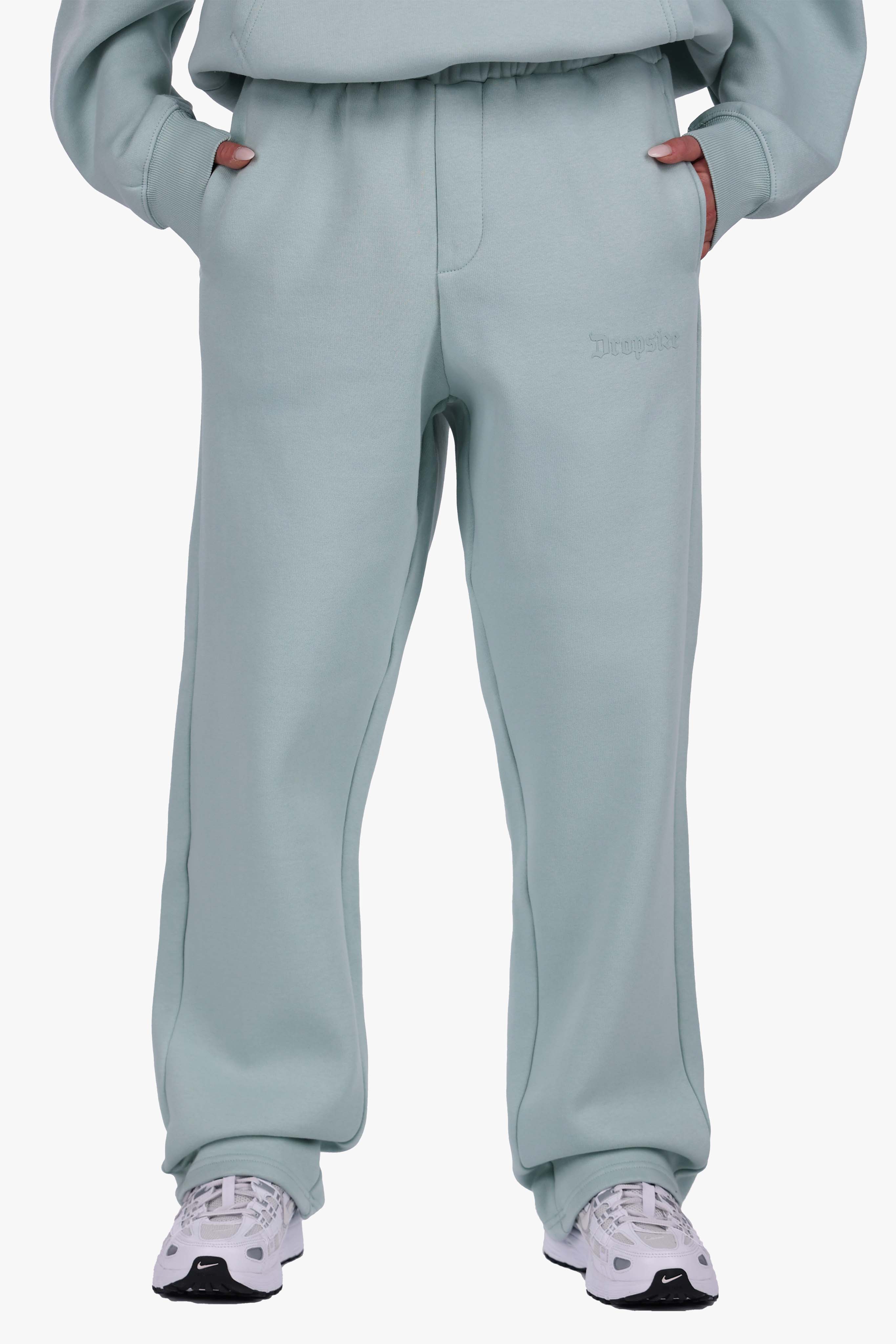 WOMEN BASIC COZY OPEN LEG JOGGER MINT