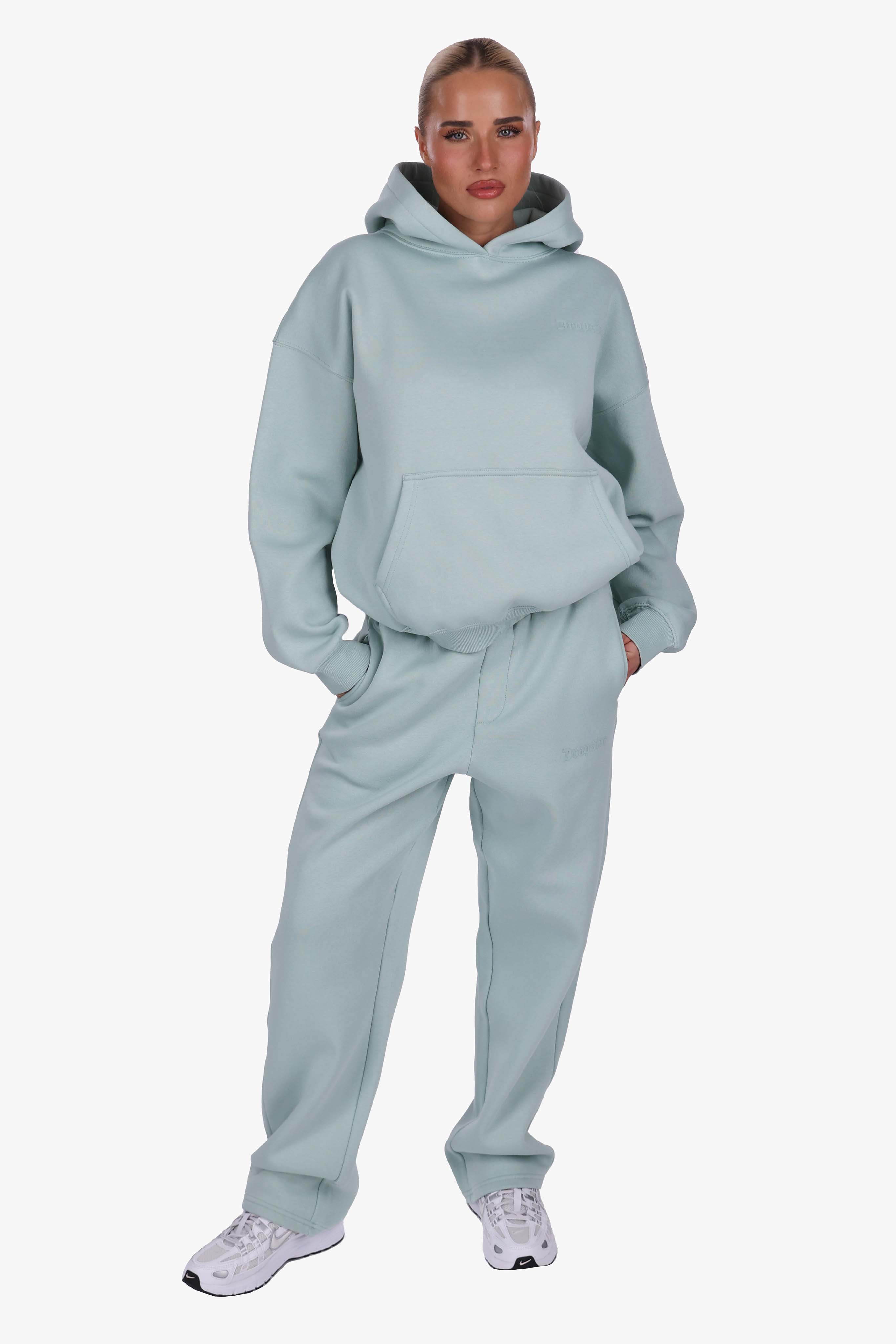 WOMEN BASIC COZY OPEN LEG JOGGER MINT