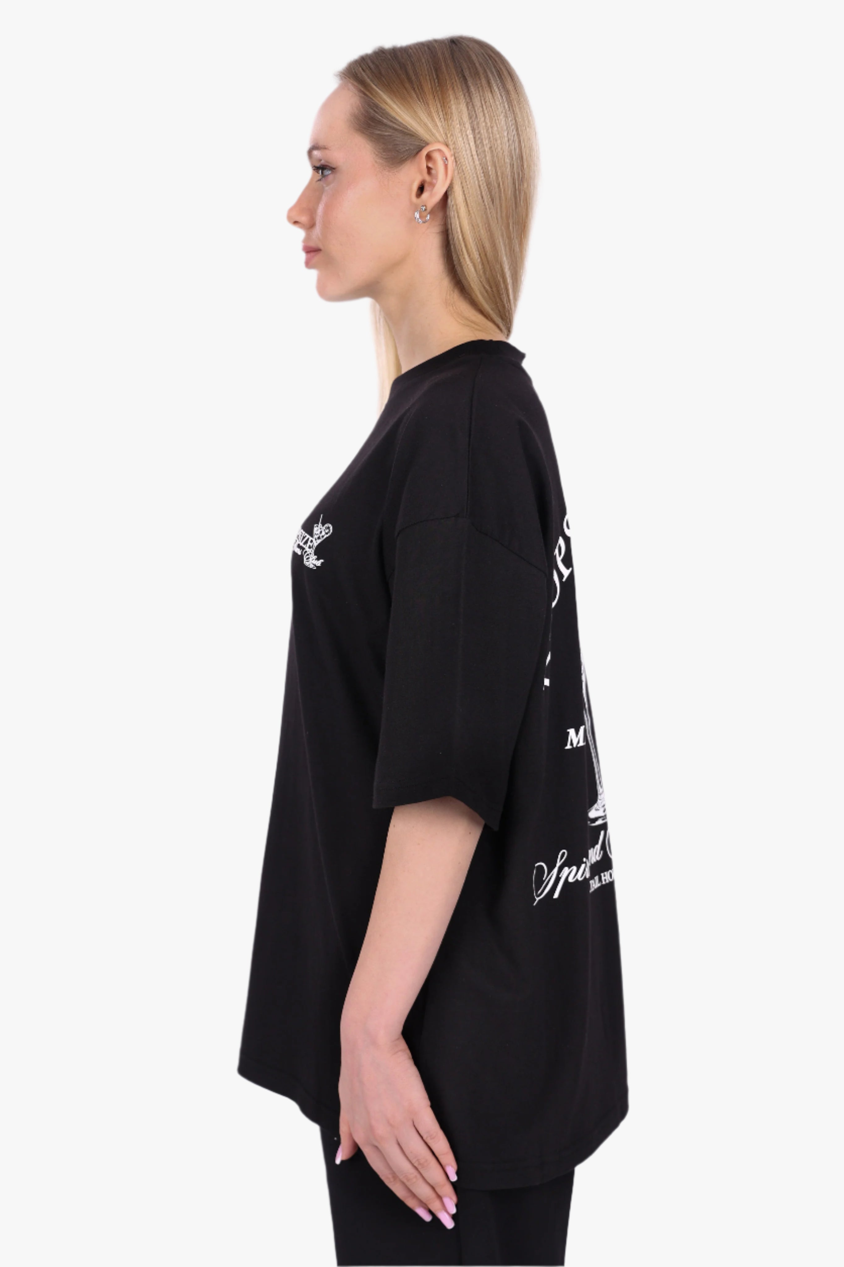 HEAVY OVERSIZE COCKTAIL T-SHIRT BLACK