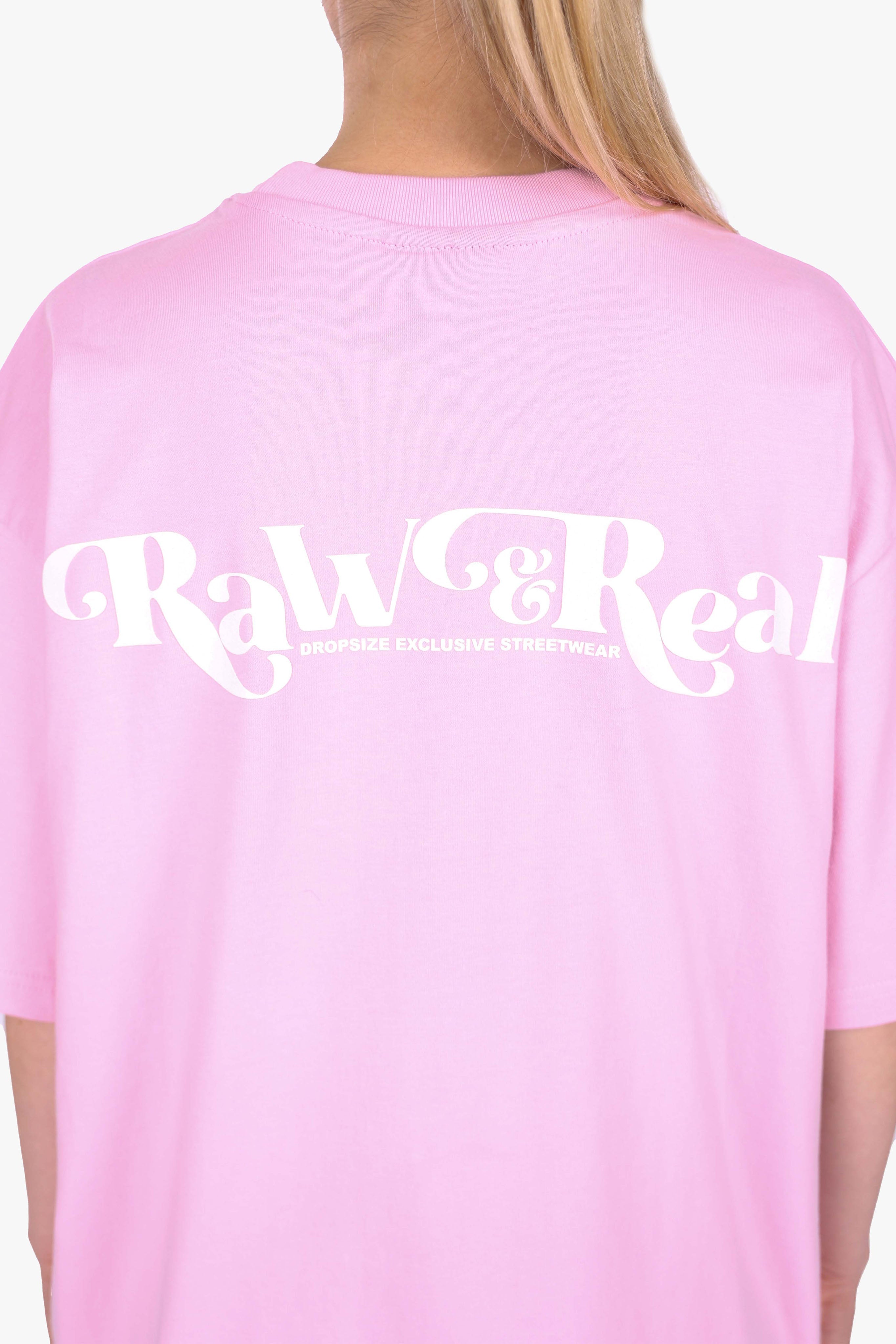 HEAVY OVERSIZE RAW AND REAL T-SHIRT PINK