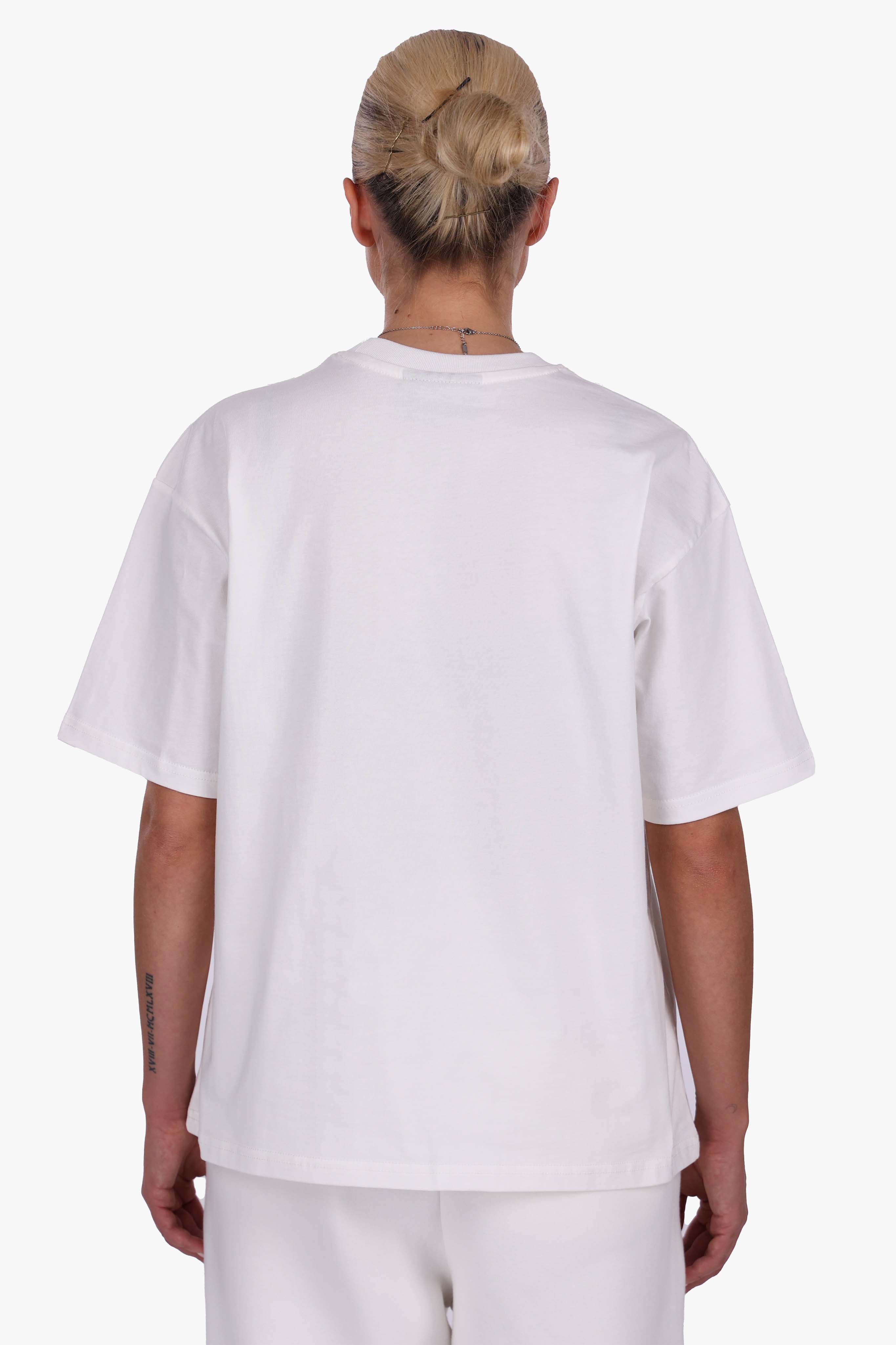 WOMEN BASIC COZY T-SHIRT CREAM WHITE